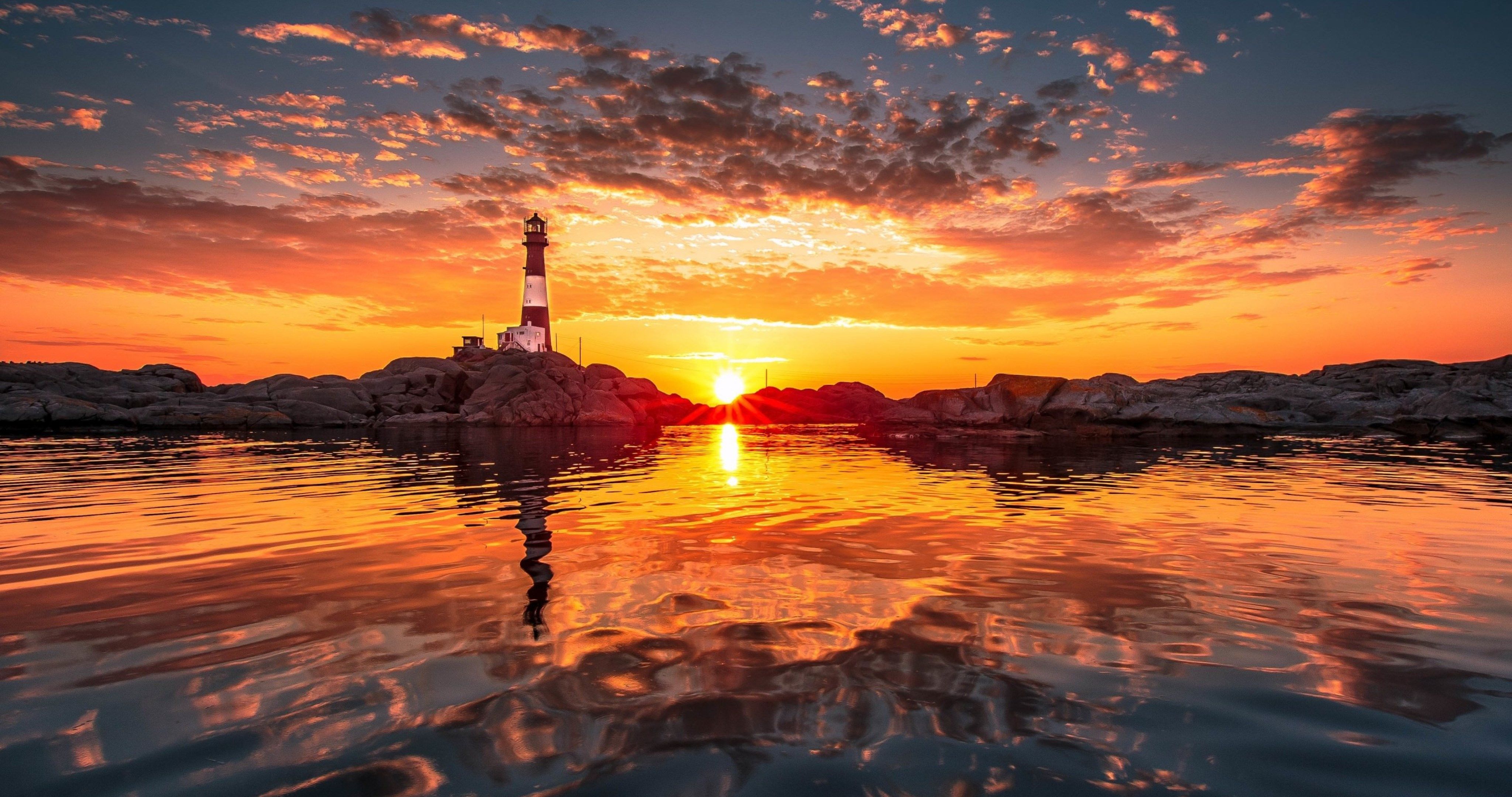 lighthouse on beach 4k ultra HD wallpaper. Water sunset, Sunset, Sunset wallpaper