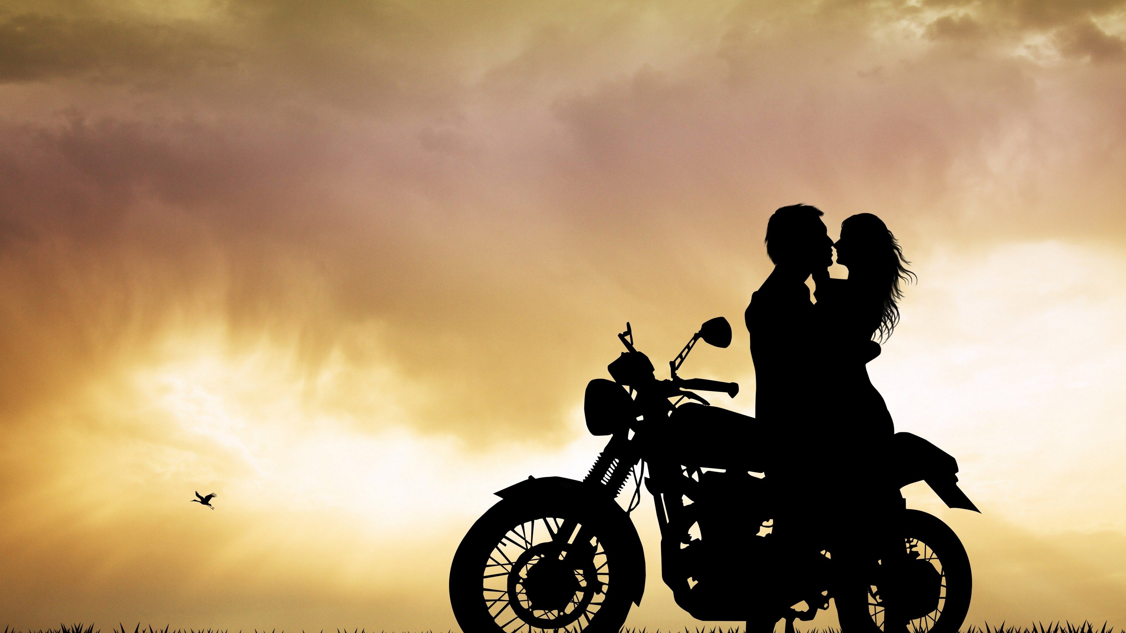 4k HD wallpaper widescreen (3840x2160). Motorcycle couple, Motorcycle couple picture, Motorcycle photography