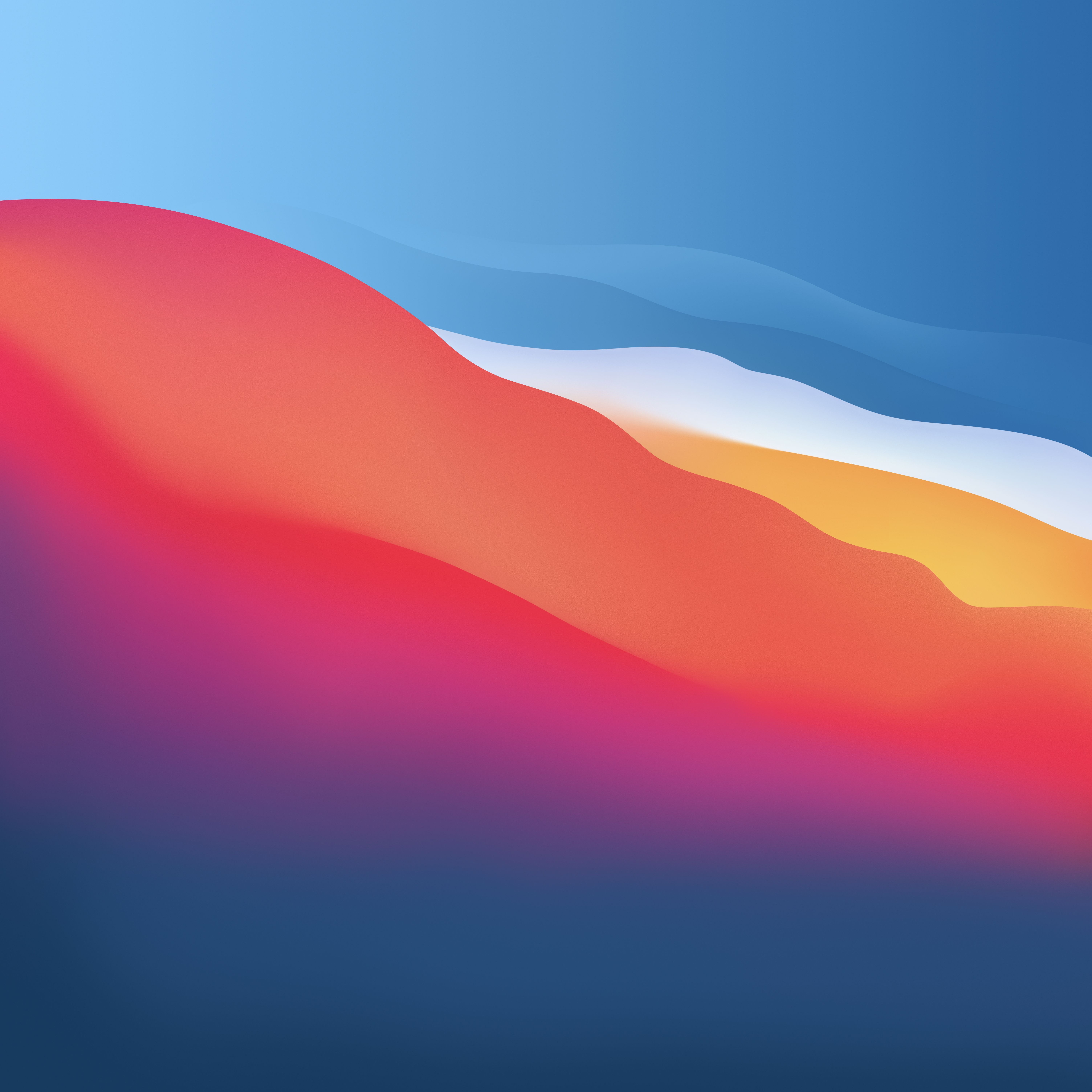 macOS Big Sur Wallpaper 4K, Colorful, Waves, Smooth, Gradients