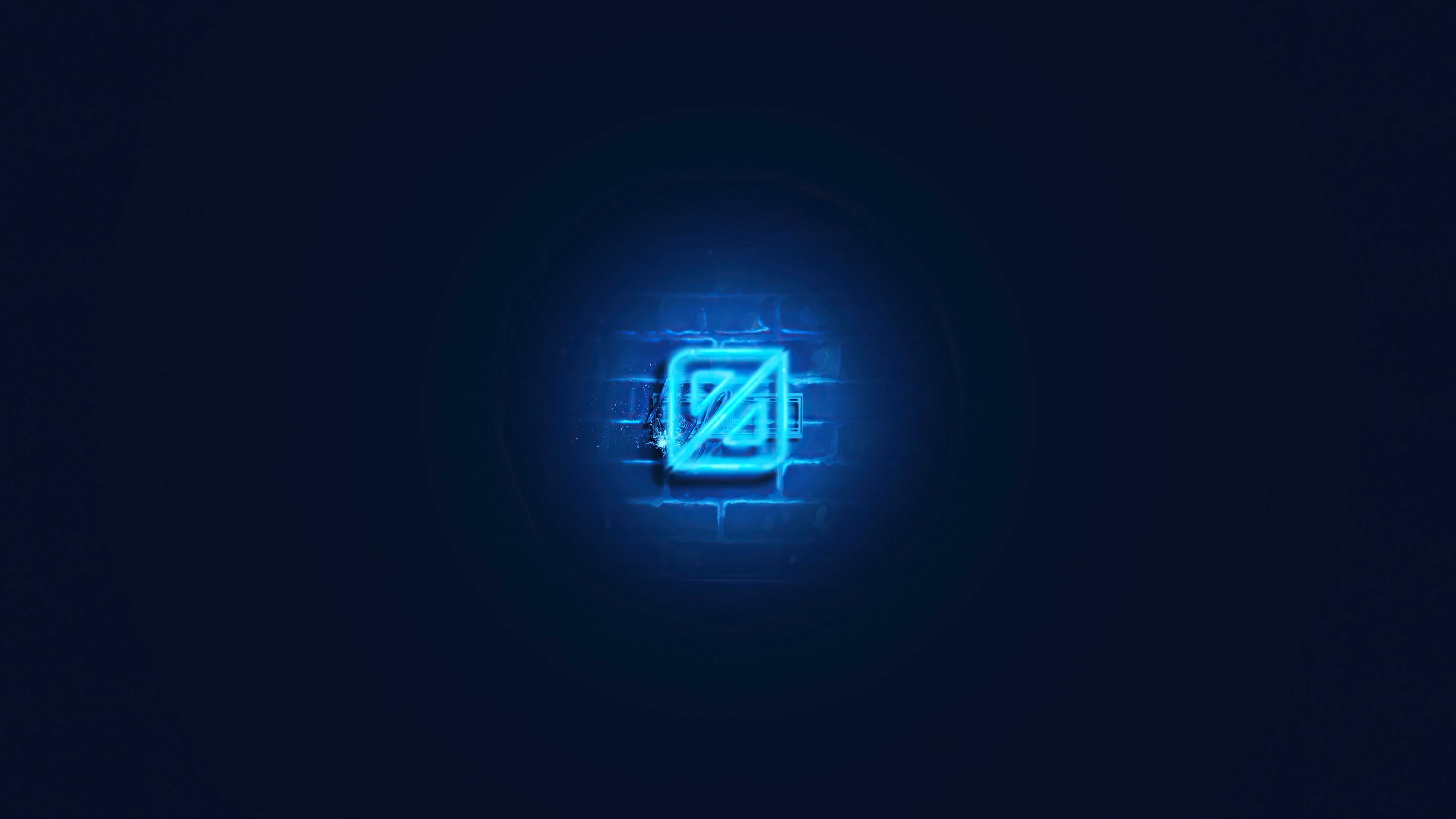 Neon Design Glowing Logo 5k, HD Artist, 4k Wallpaper, Image, Background, Photo and Picture