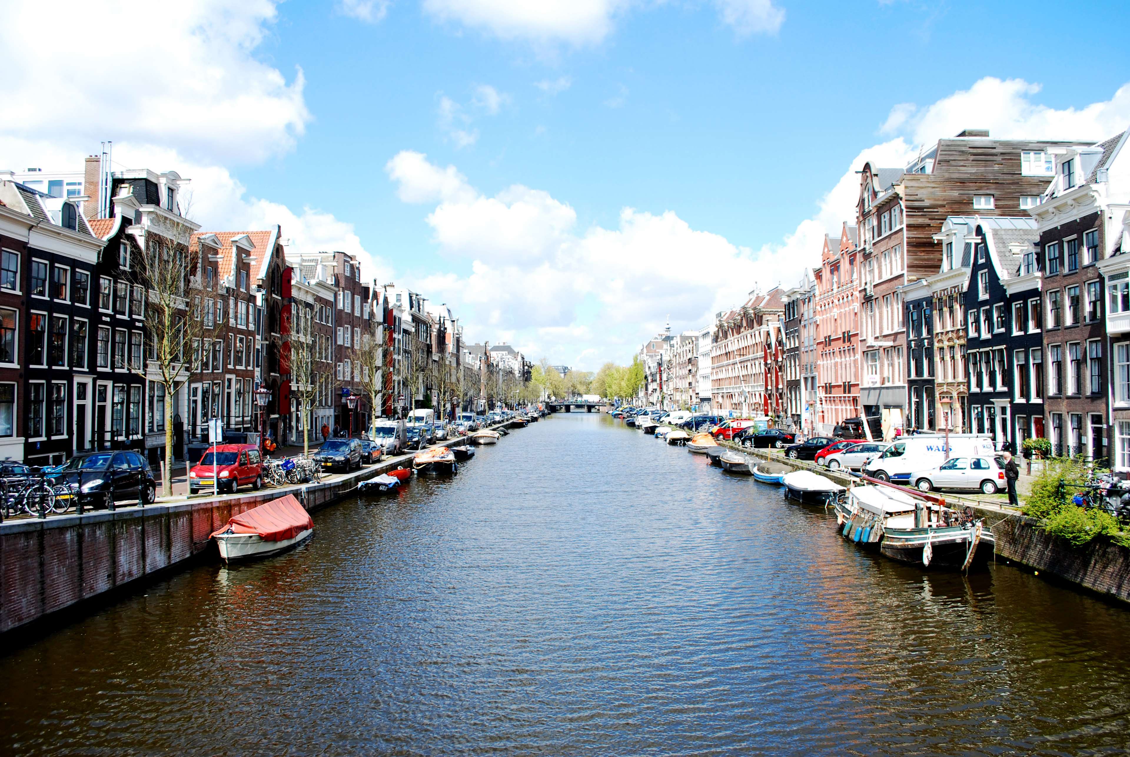 amsterdam, boats, channel, houses, netherlands 4k wallpaper. Mocah HD Wallpaper