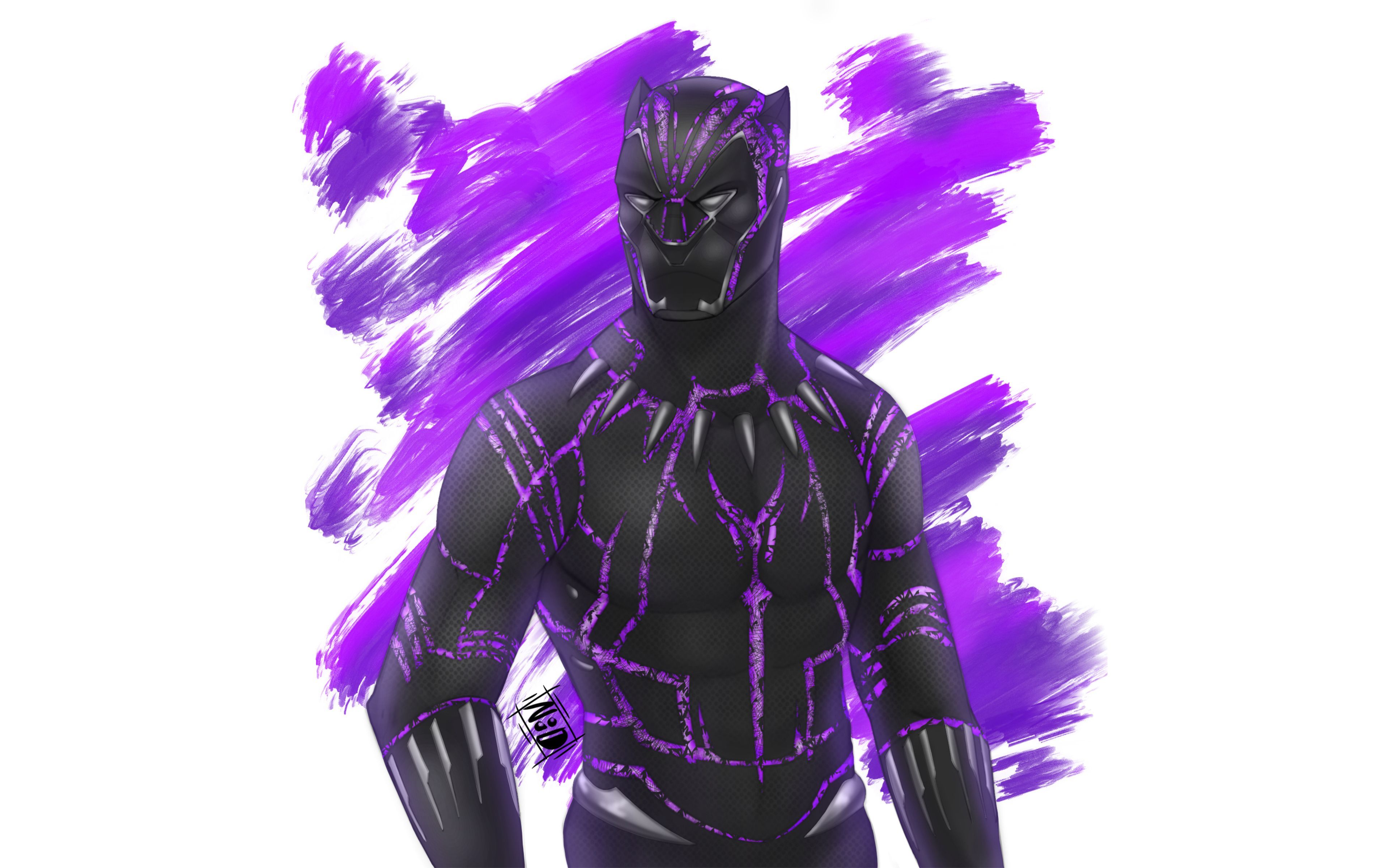 Purple Black Panther Wallpaper