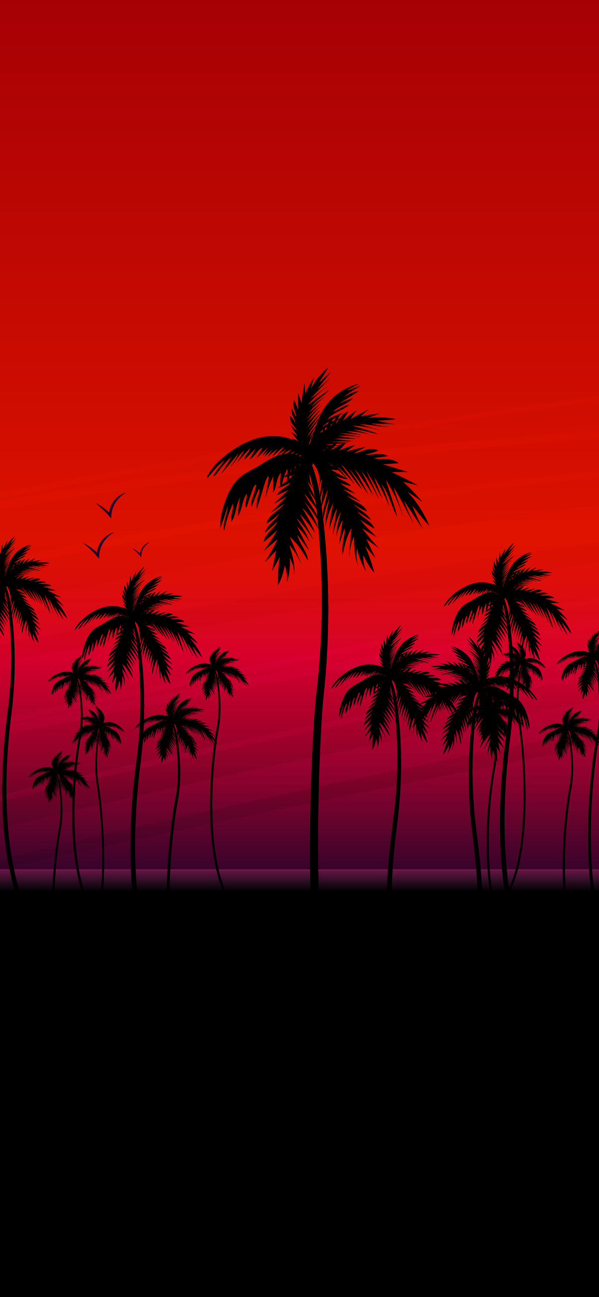 RED OLED PALMS AESTHETIC WALLPAPER PHONE HD 4K