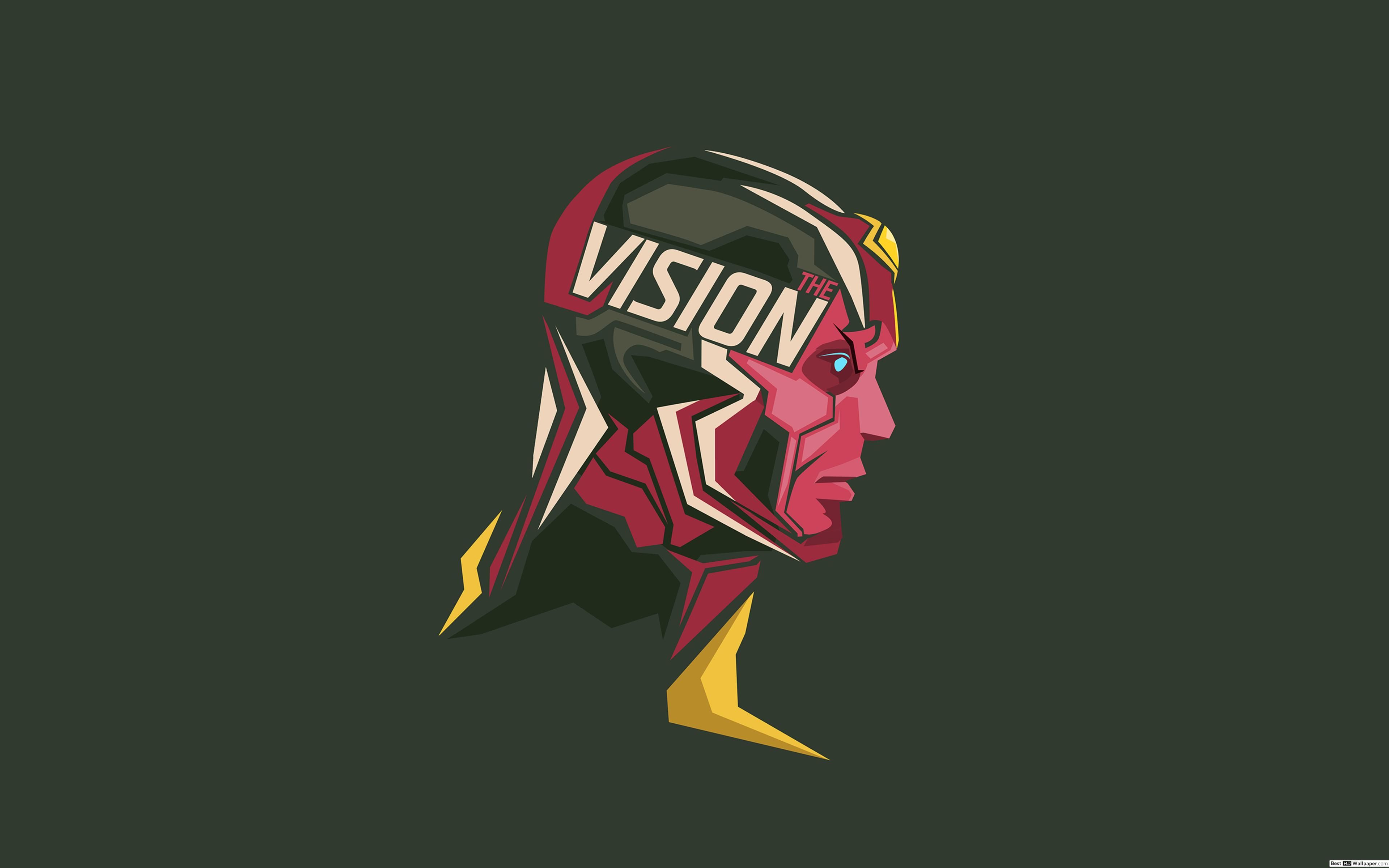 Marvel Comics ft. Vision minimalist HD wallpaper download