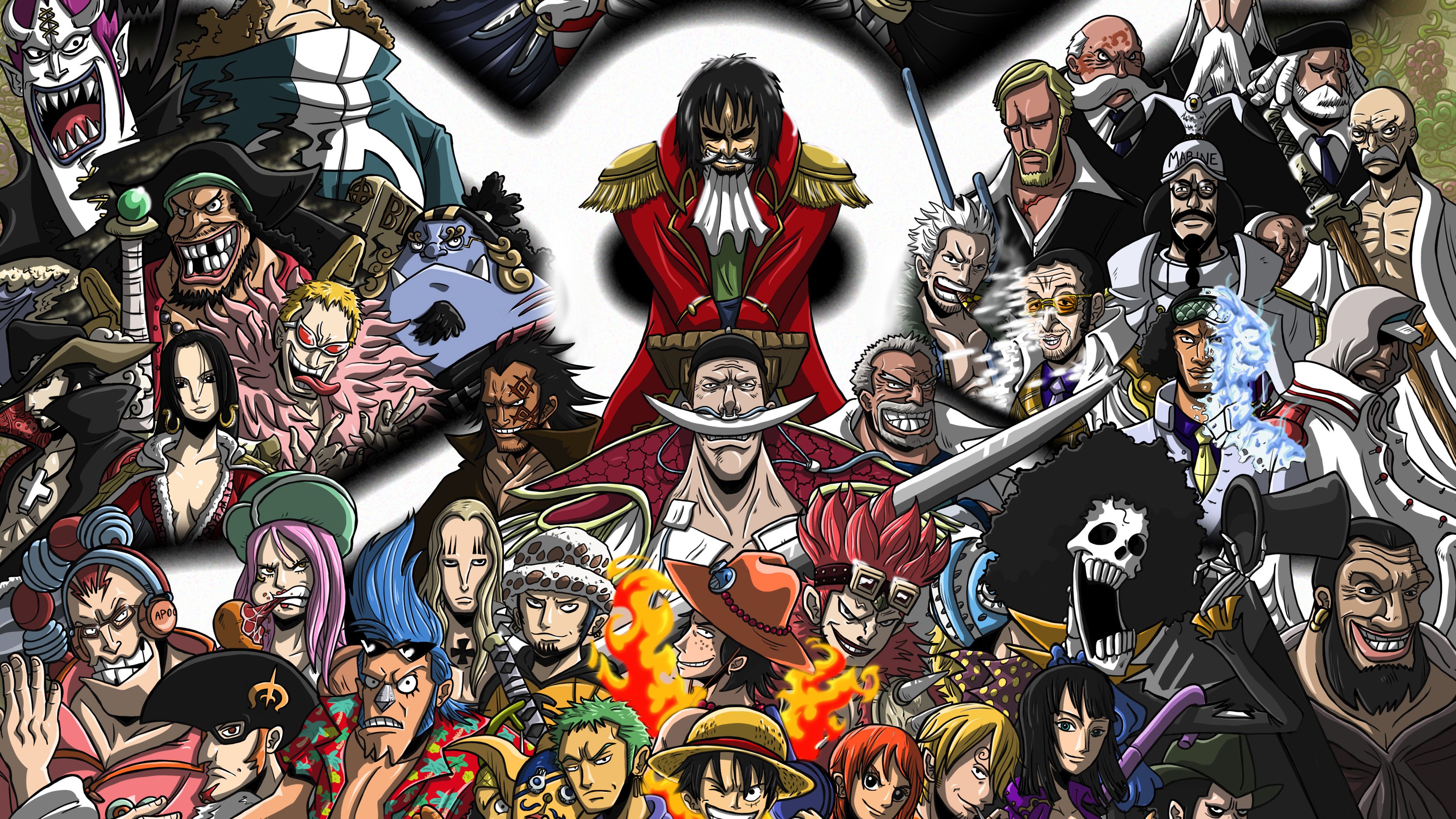 One Piece Characters Of One Piece 4K HD Anime Wallpaper