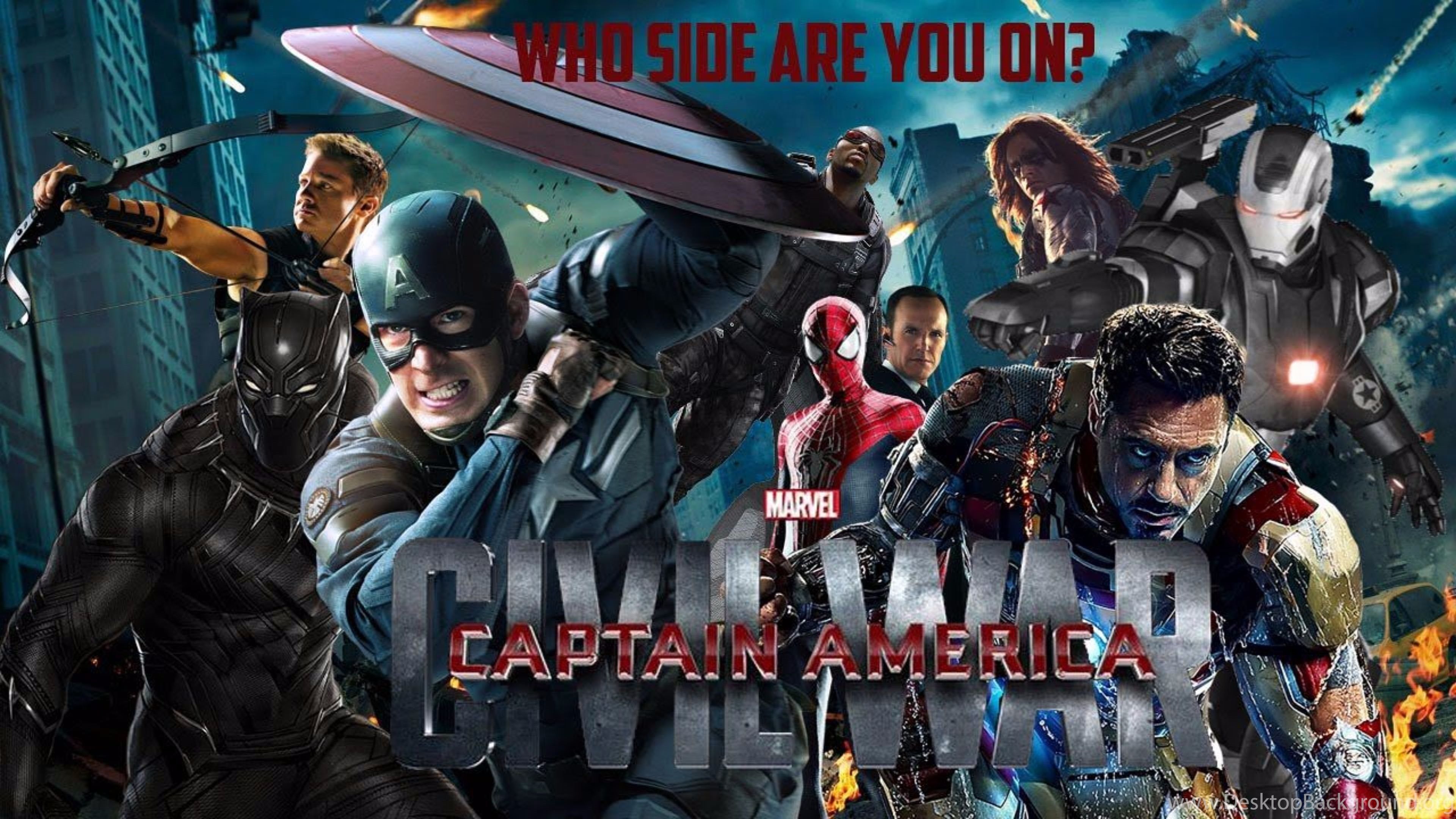 New 2016 Captain America Civil War 4K Wallpaper Desktop Background