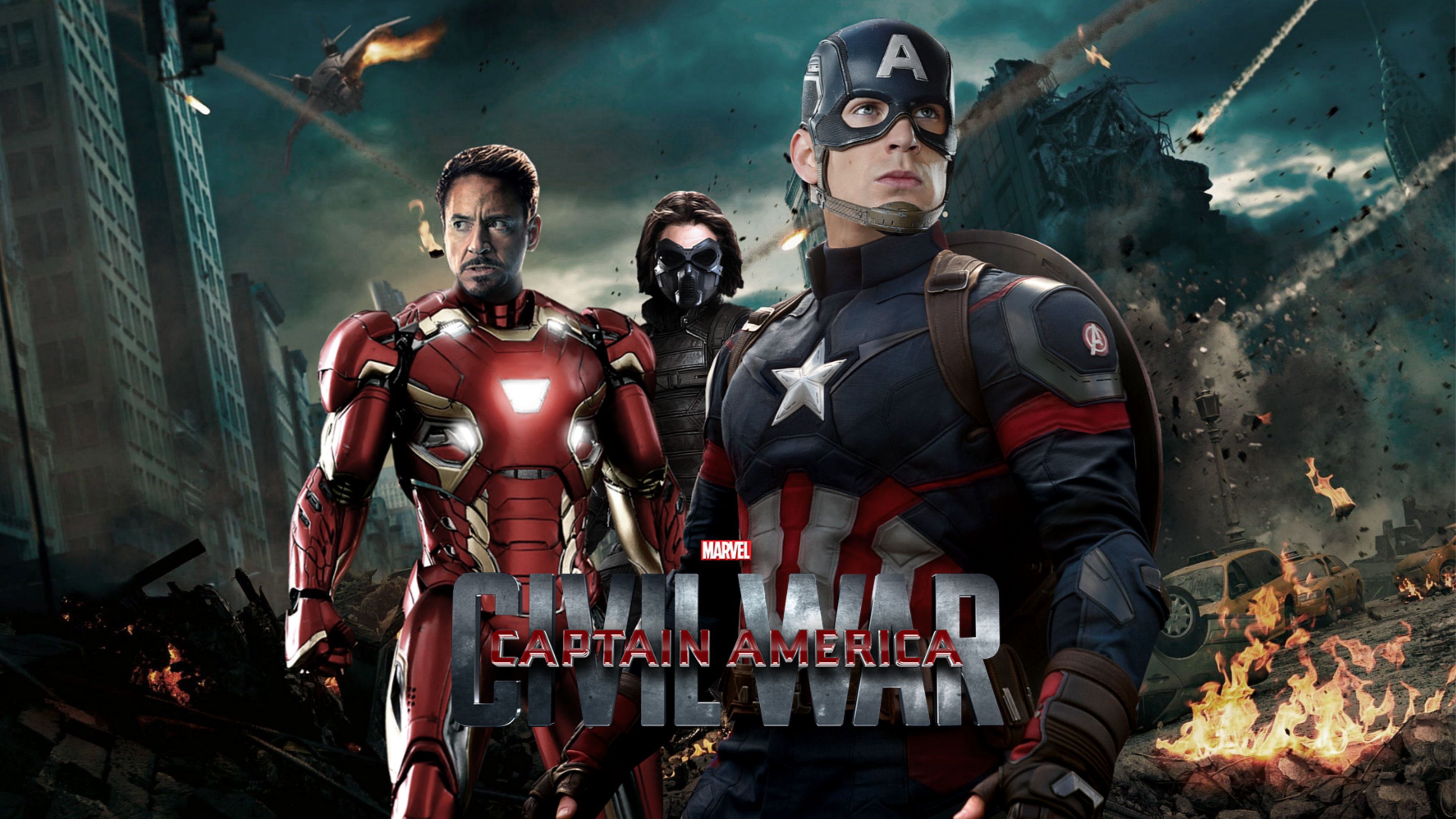 Captain America And Iron Man Civil War Ultra HD 4k Resolution Wallpaper 3840x2160, Wallpaper13.com