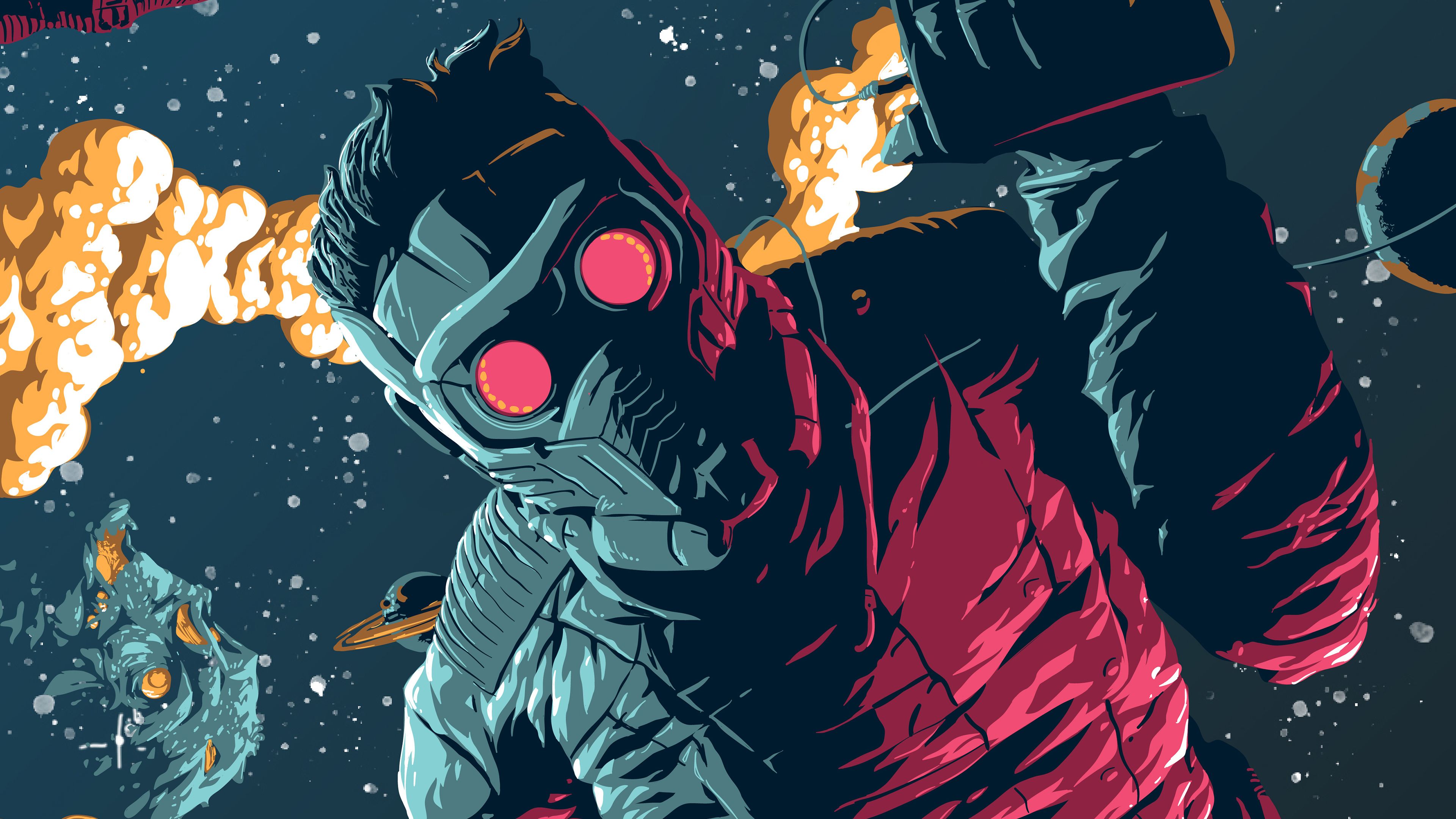 Wallpaper, Starlord, Star Lord, Guardians of the Galaxy, Guardians of the Galaxy Vol movies, Marvel Comics 3840x2160