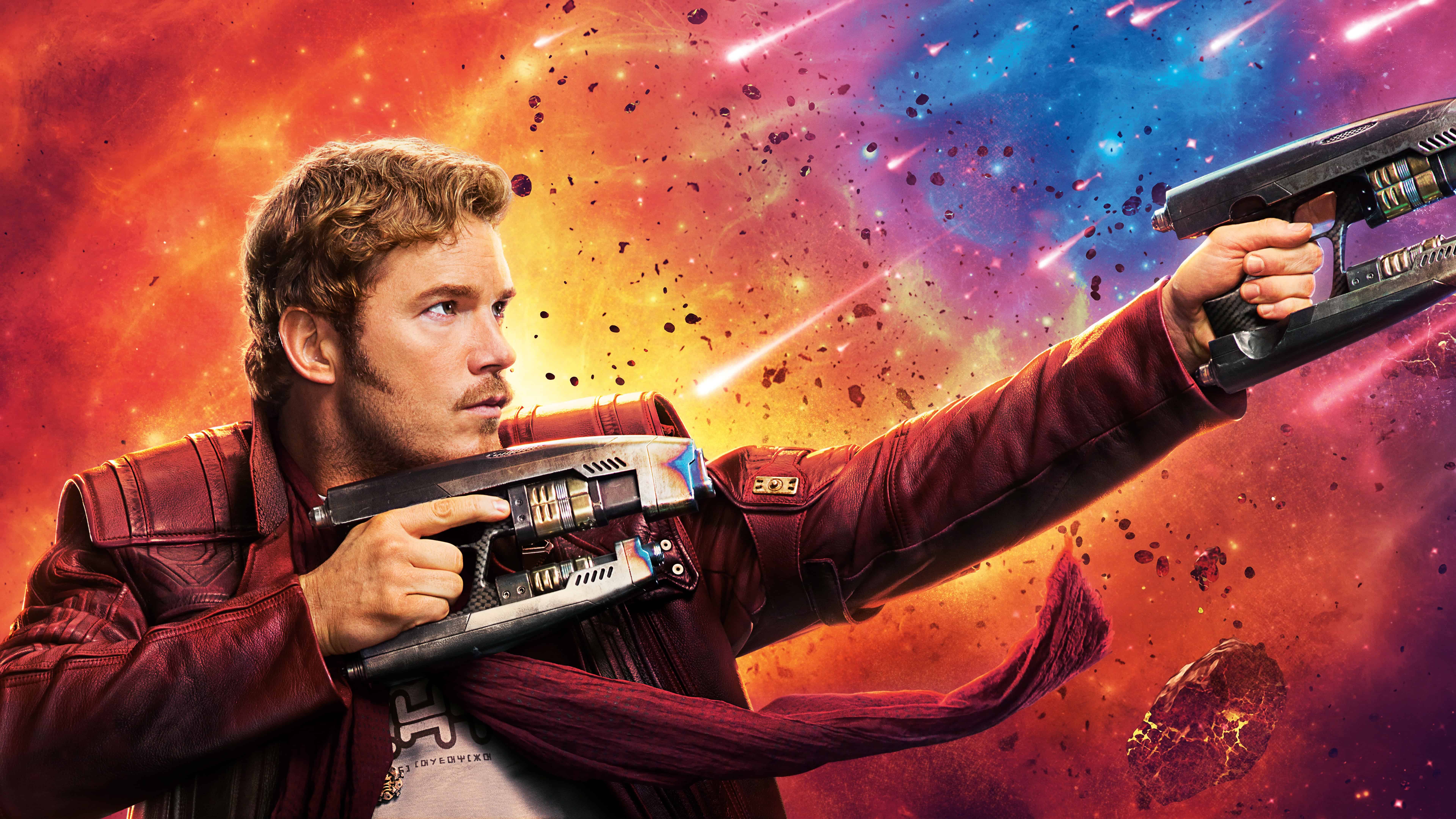 Guardians Of The Galaxy Vol 2 Star Lord Chris Pratt UHD 8K Wallpaper