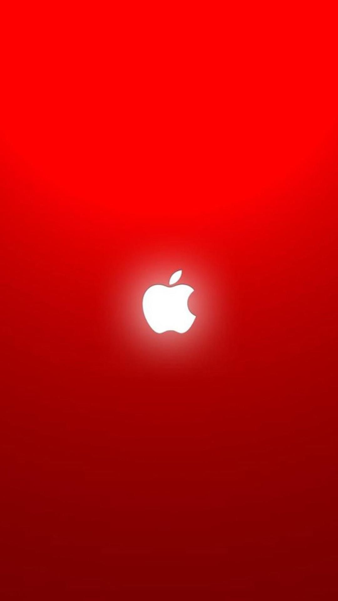 Apple Logo 4K Wallpaper Red and Black