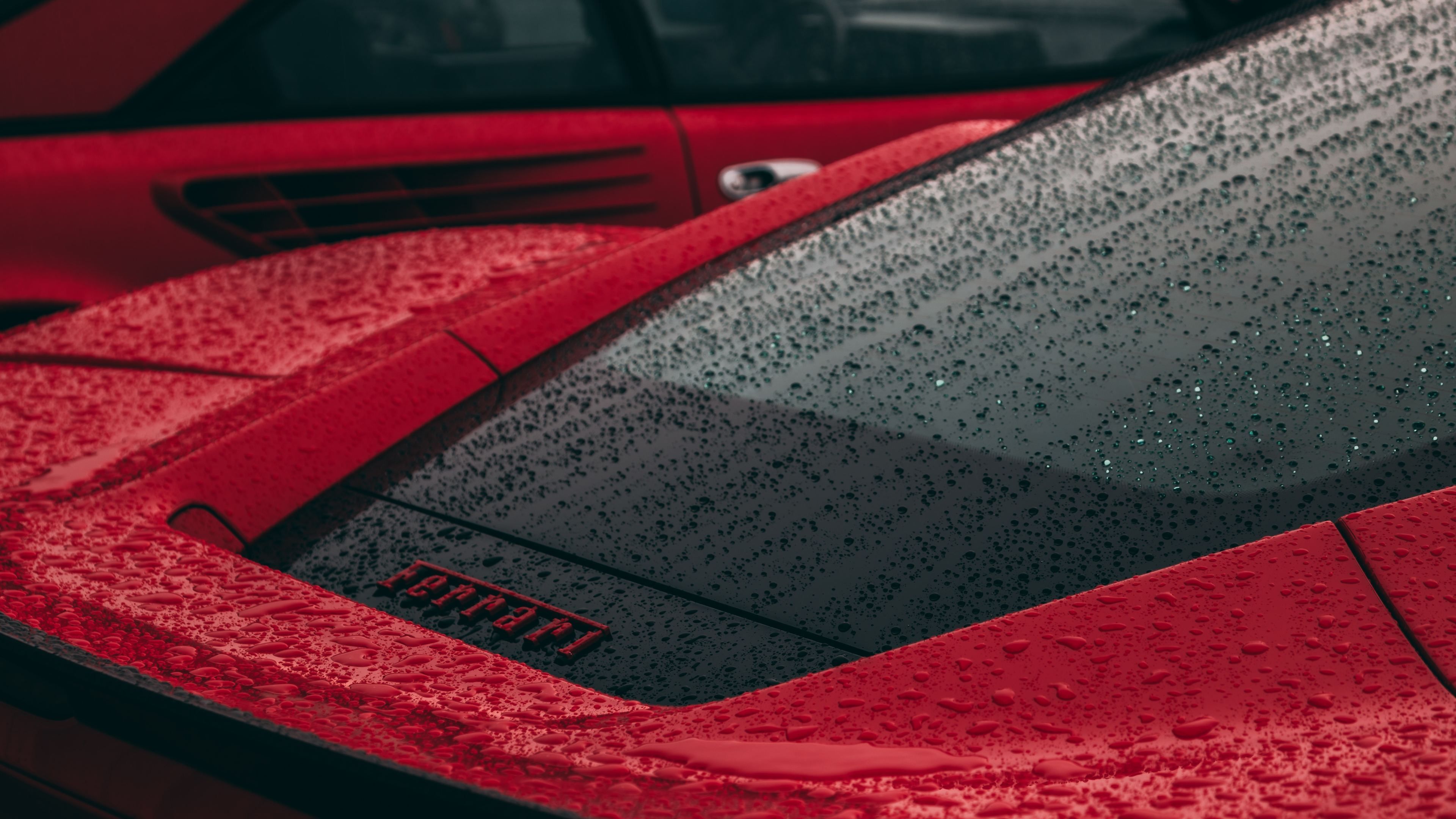 Rain Drops On Ferrari 4k Wallpaper Rain Wallpaper, Hd Wallpaper, Ferrari Wallpaper, Drops Wallpaper, Cars Wallpaper, 5k W. Car Insurance, Car, Car Wallpaper