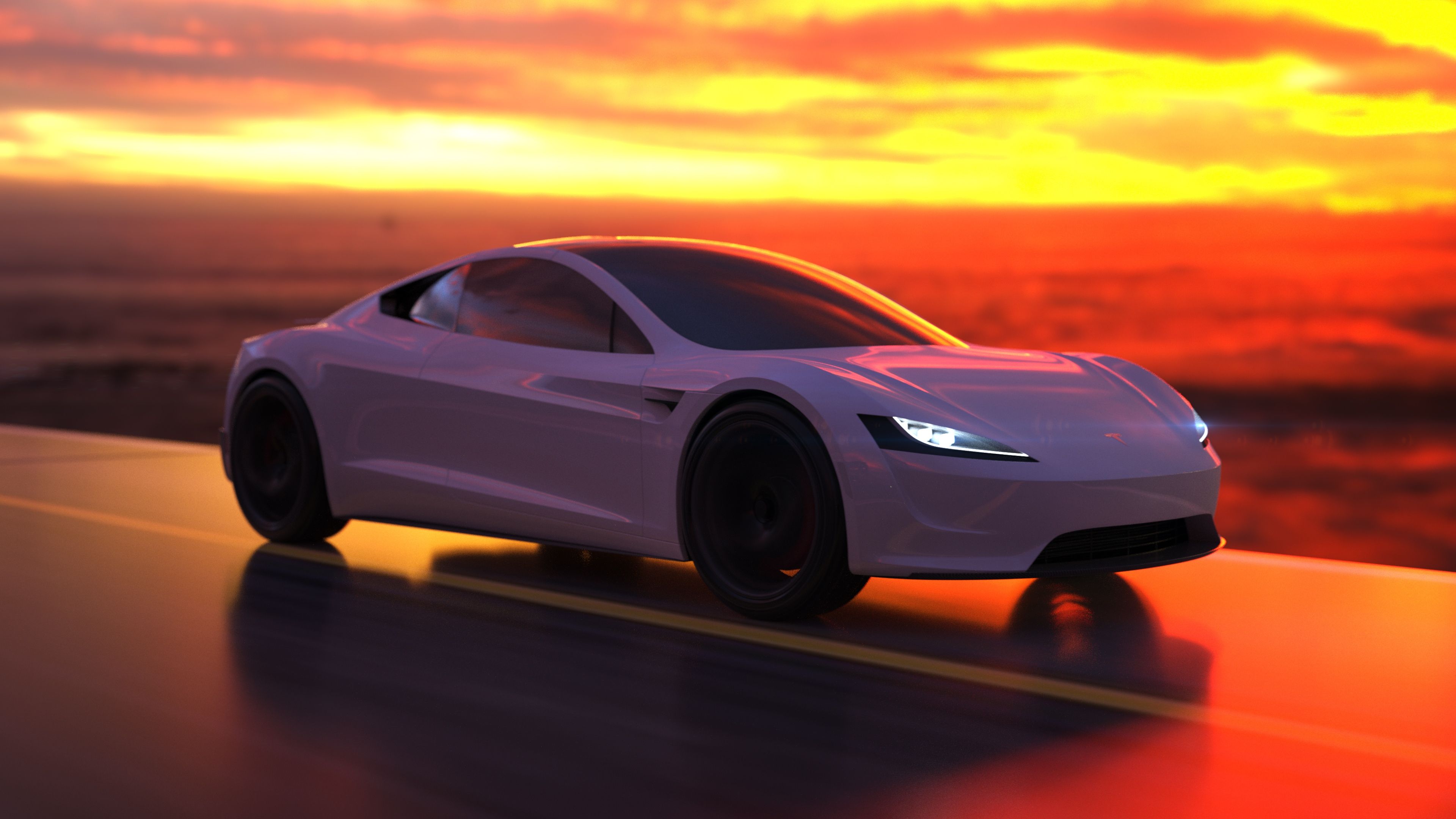 Tesla Roadster 2020 HD Desktop Wallpaper