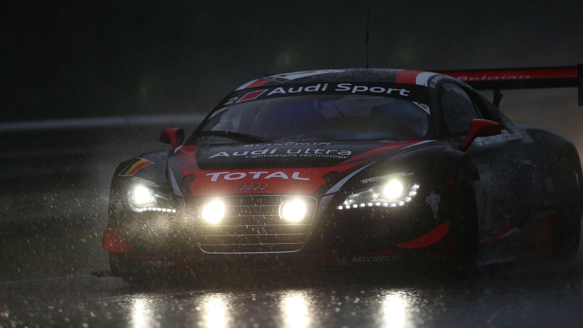 Audi R8 Sport Rain Race Wallpaper