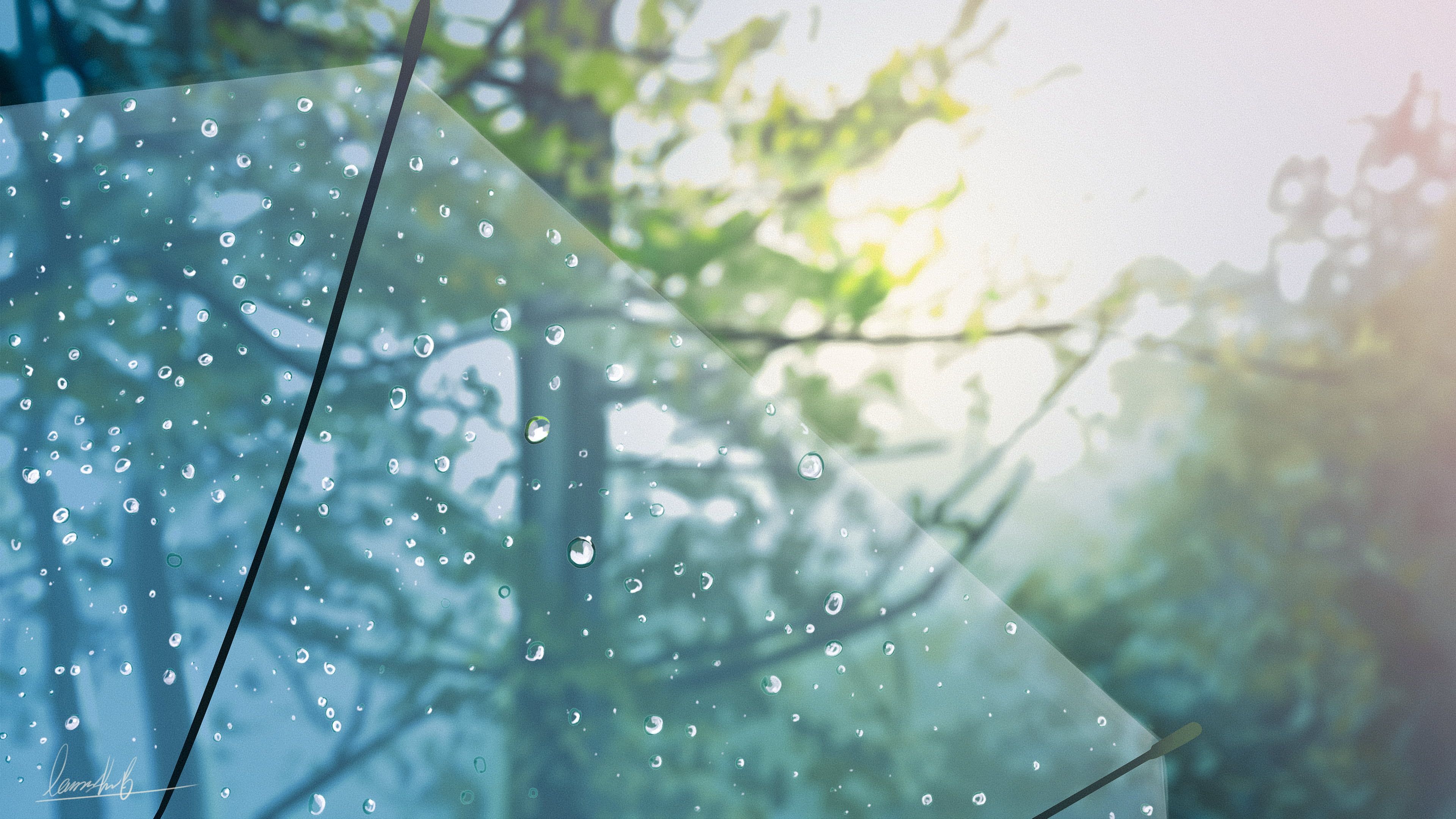 anime #rain #umbrella #nature K #wallpaper #hdwallpaper #desktop. Wallpaper, Digital wallpaper, Buildings artwork