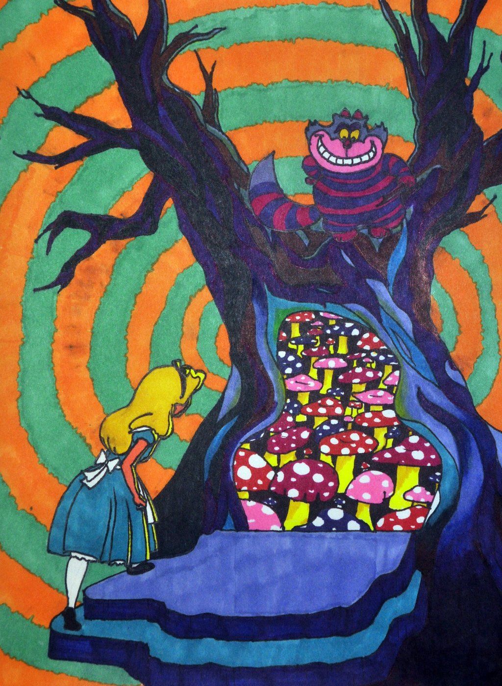 Trippy Alice in Wonderland Wallpaper