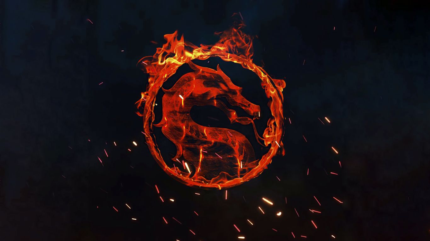 Mortal Kombat Fire Logo 4k 1366x768 Resolution HD 4k Wallpaper, Image, Background, Photo and Picture