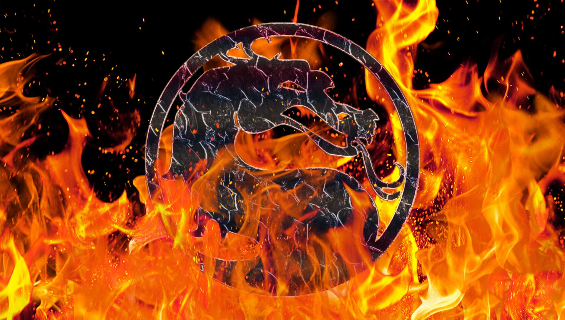 DenisNinja Mortal Kombat Ultimate Dragon Symbol 4K Wallpaper, DenisNinja X