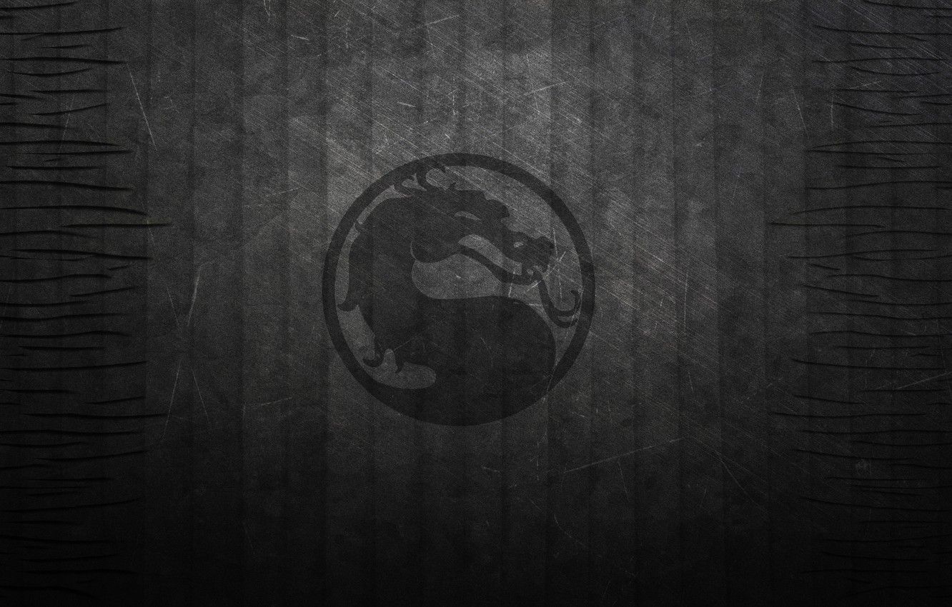 Wallpaper strip, the dark background, black, dragon, texture, logo, mortal kombat image for desktop, section текстуры