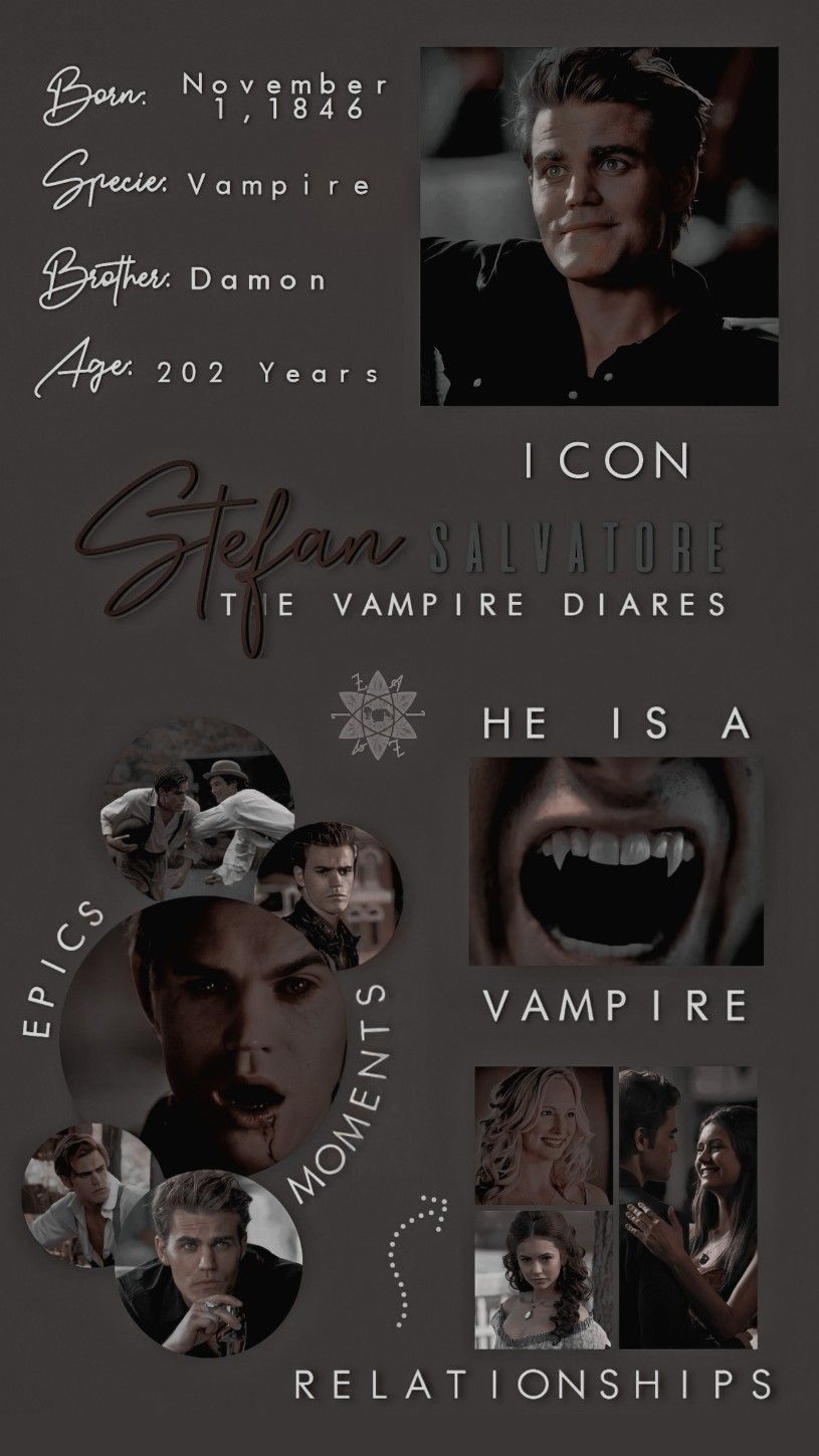 Stefan Salvatore Profile Edit. Vampire diaries movie, Vampire diaries guys, Paul wesley vampire diaries