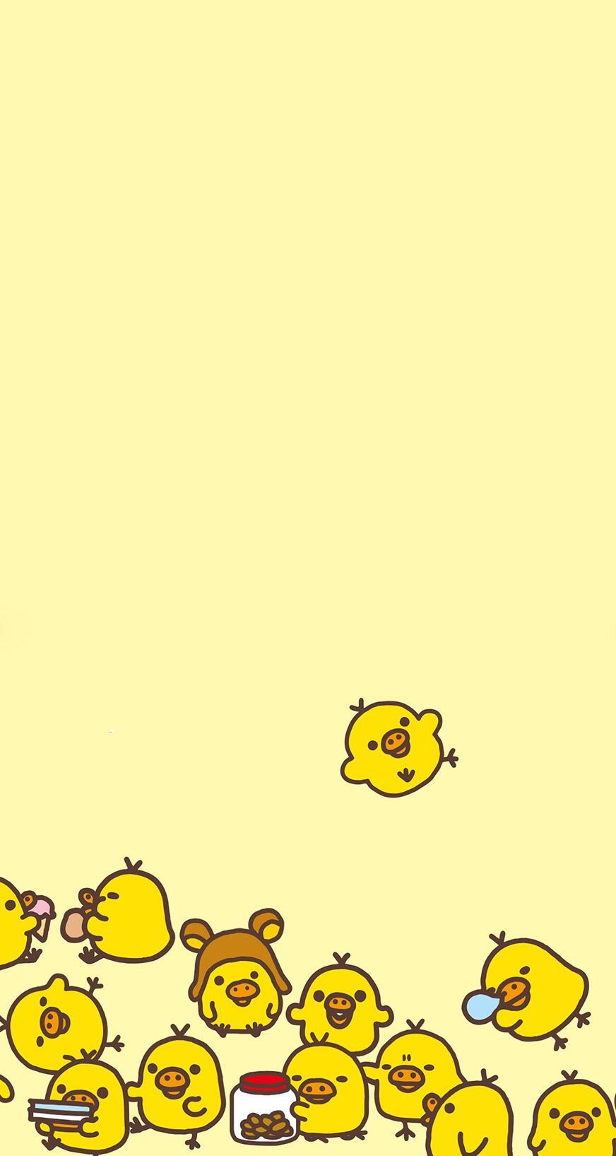 Kawaii Cute Duck Cartoon Wallpaper