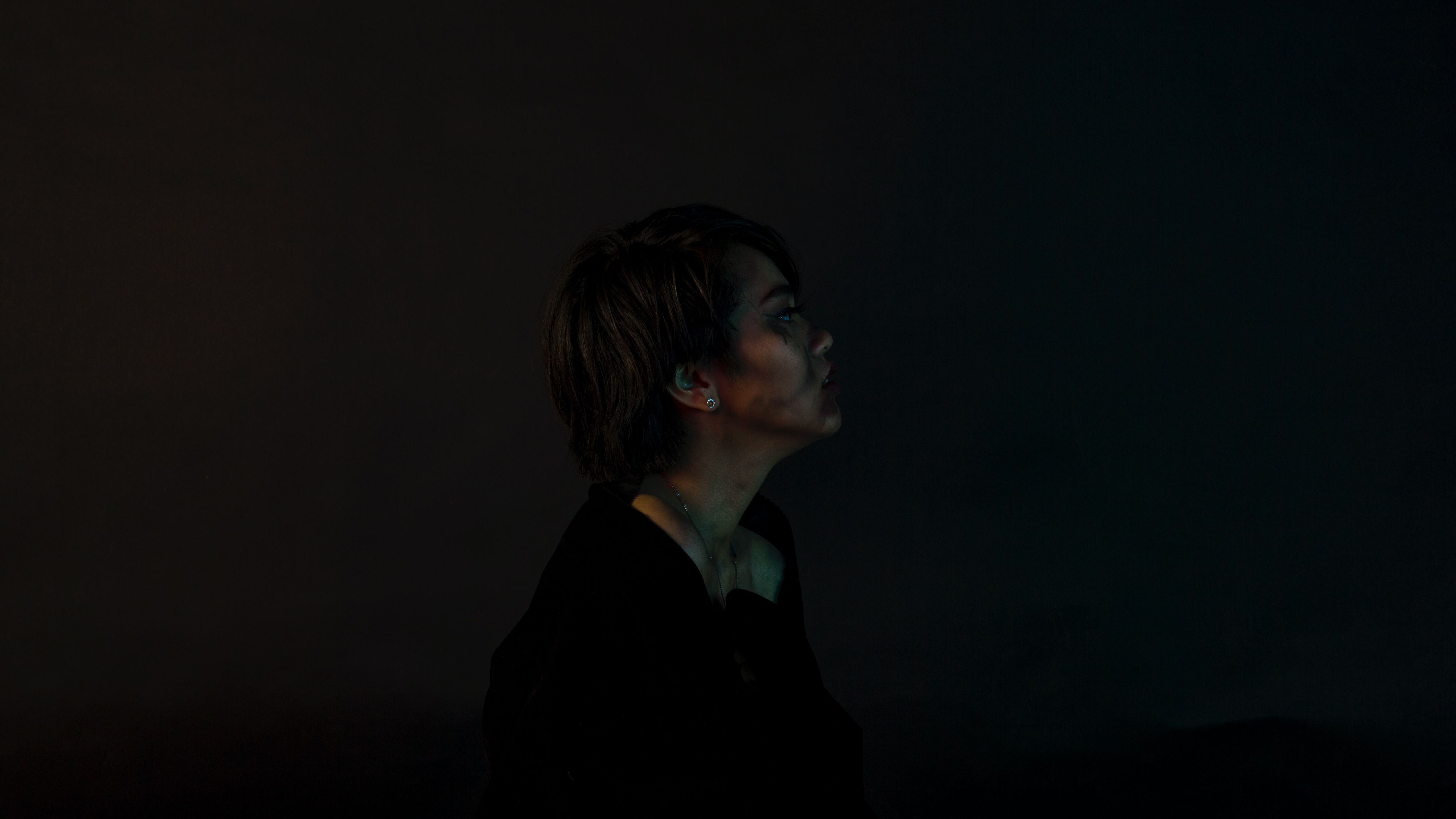 Sad Girl Alone Sitting 4K 5K HD Wallpaper