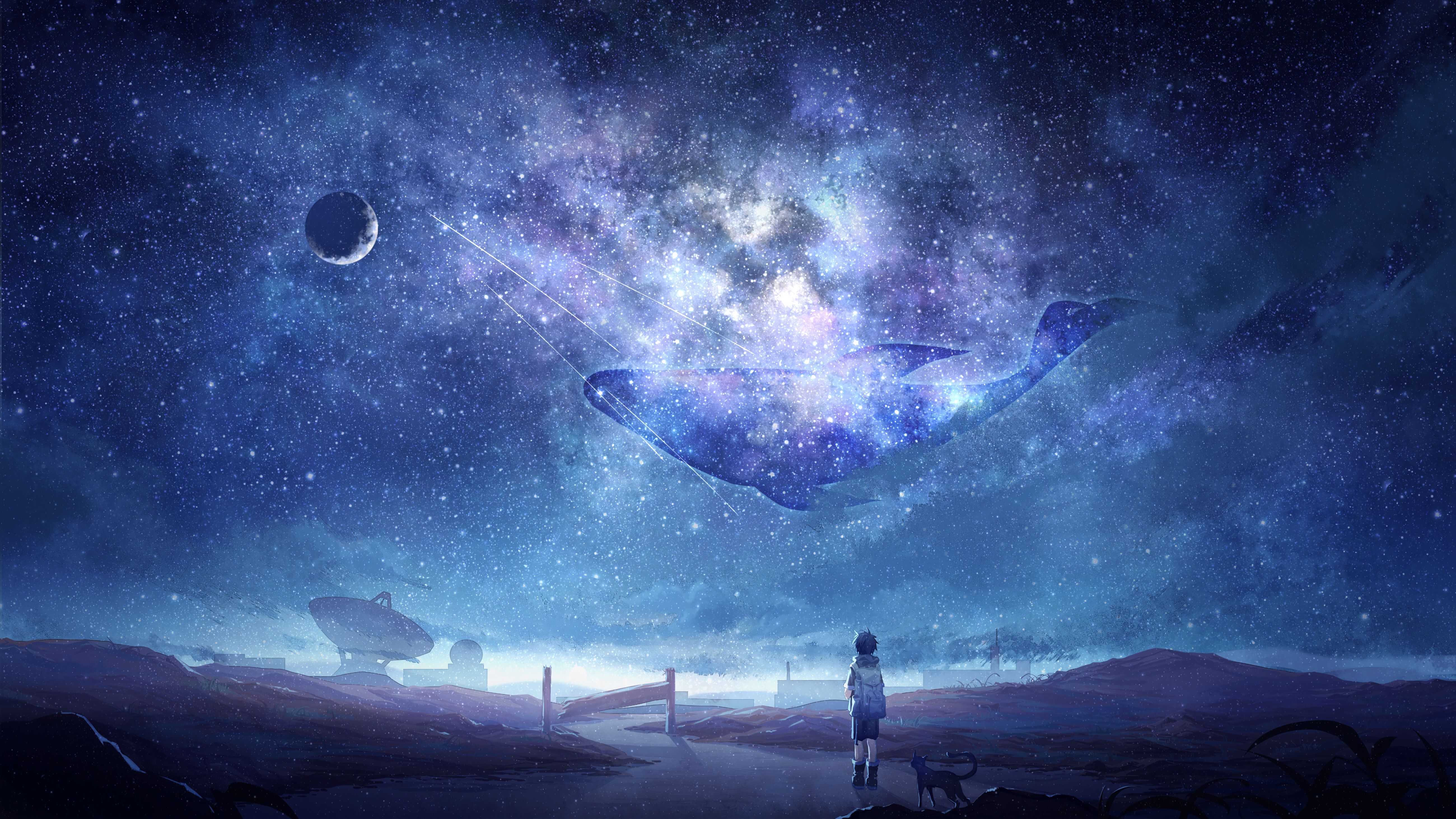 Anime Fantasy Sky 5k 720P HD 4k Wallpaper, Image, Background, Photo and Picture