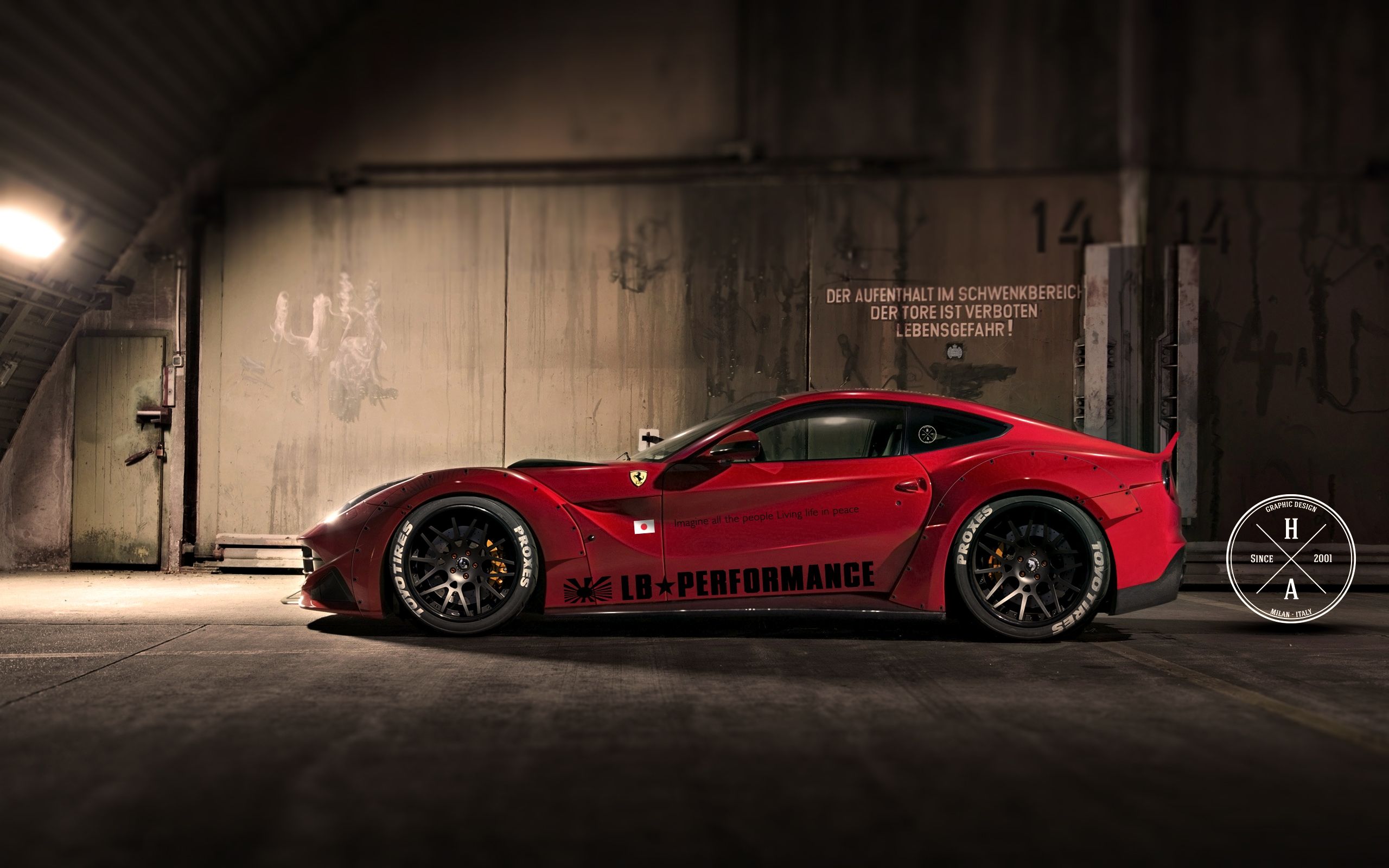 LB Performance Ferrari Italia HD wallpaper