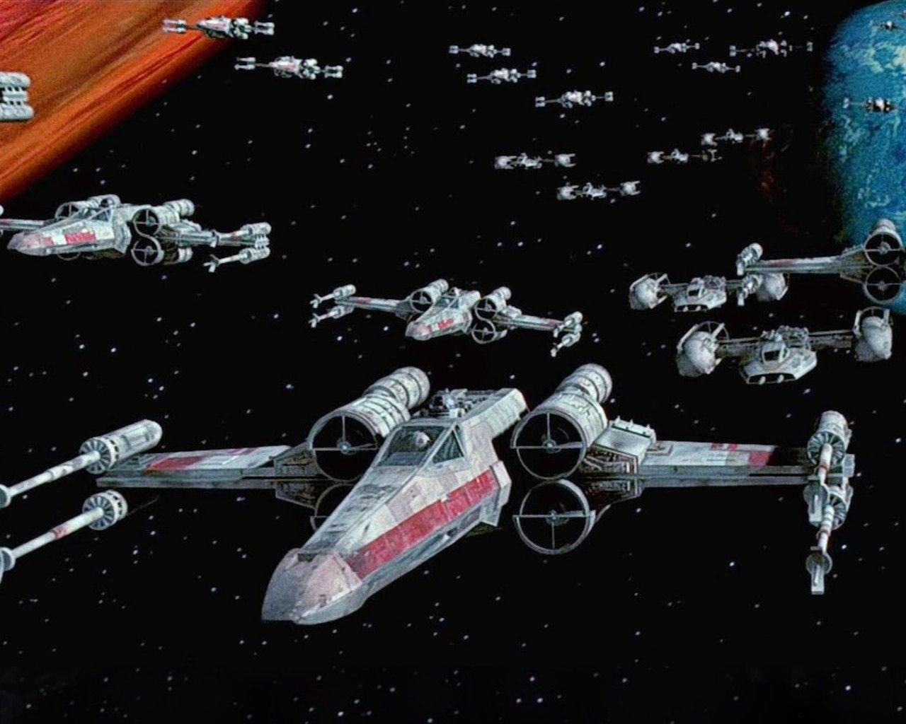 Star Wars Fleet Of Combat Aircraft With X Wings Scenarios Of Video Game Wallpaper Widescreen HD, Wallpaper13.com