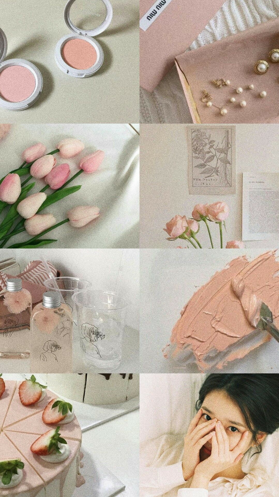 Pink Beige Aesthetic Wallpaper