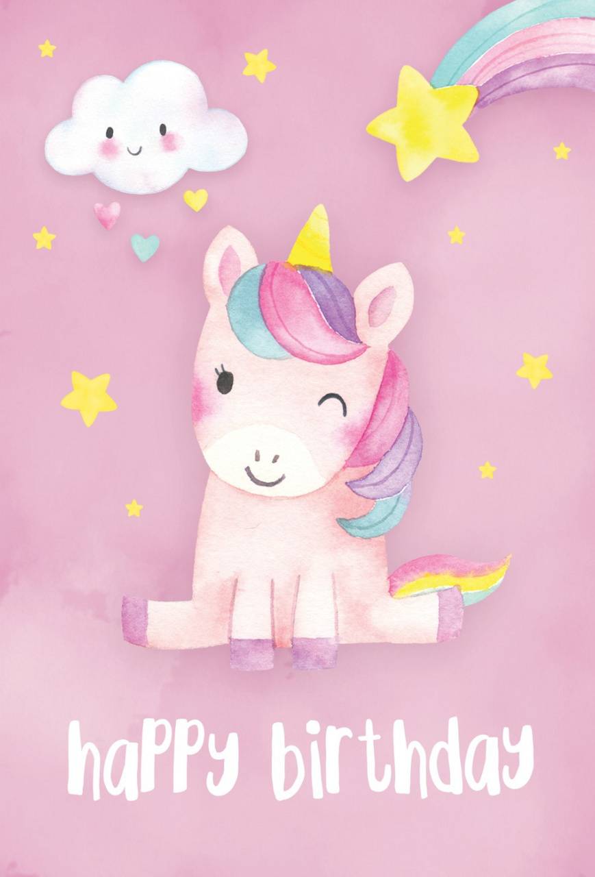 Cute Unicorn Birthday Wallpaper Free Cute Unicorn Birthday Background
