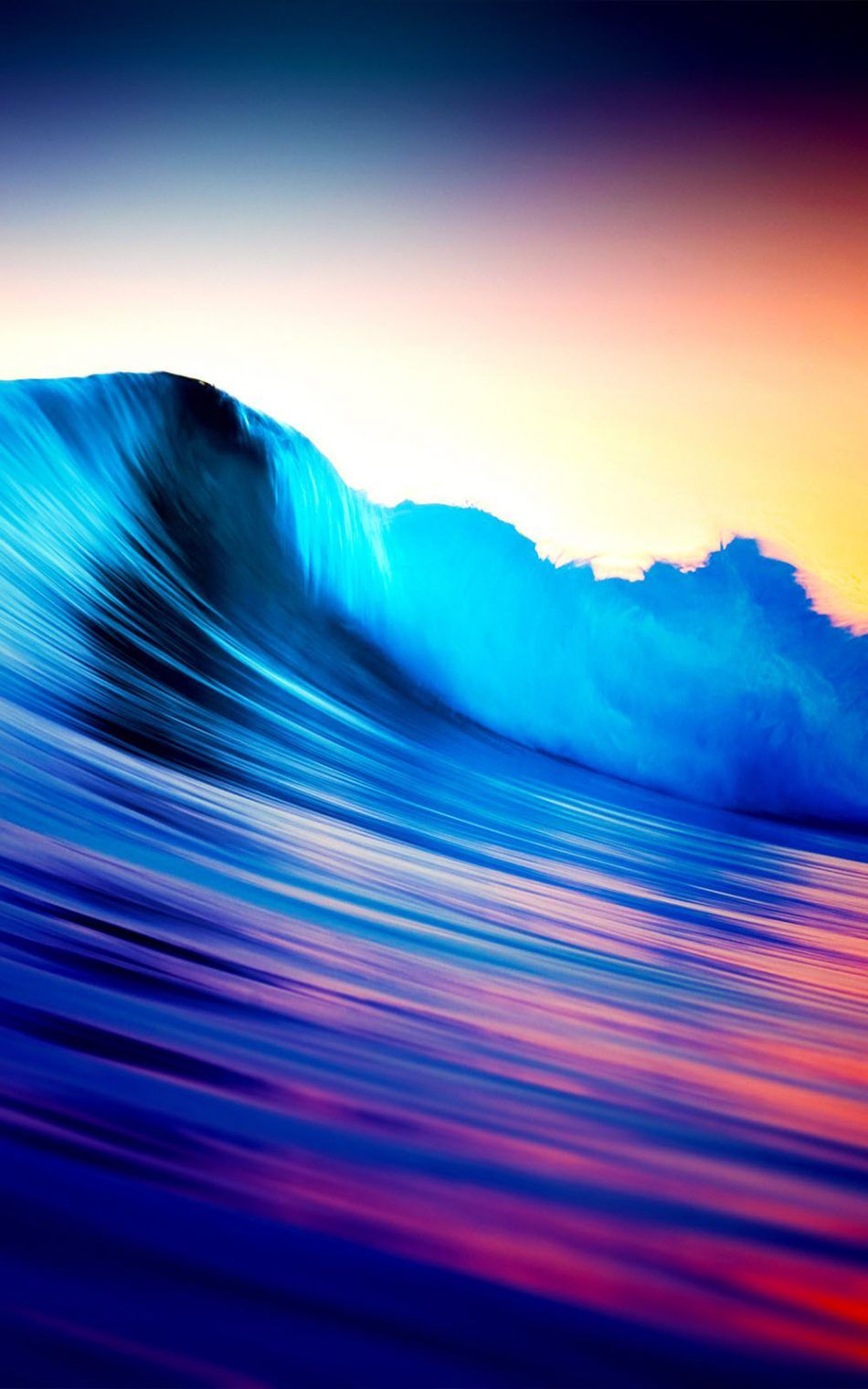 Colorful Ocean Wave 4K Ultra HD Mobile Wallpaper