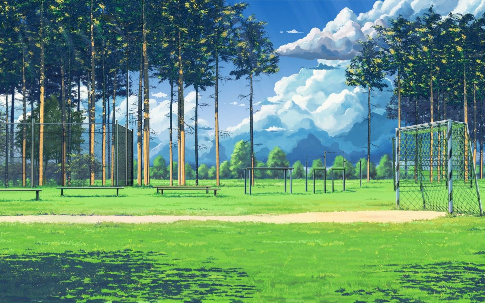 Simple Cute Anime Wallpaper Grass Background