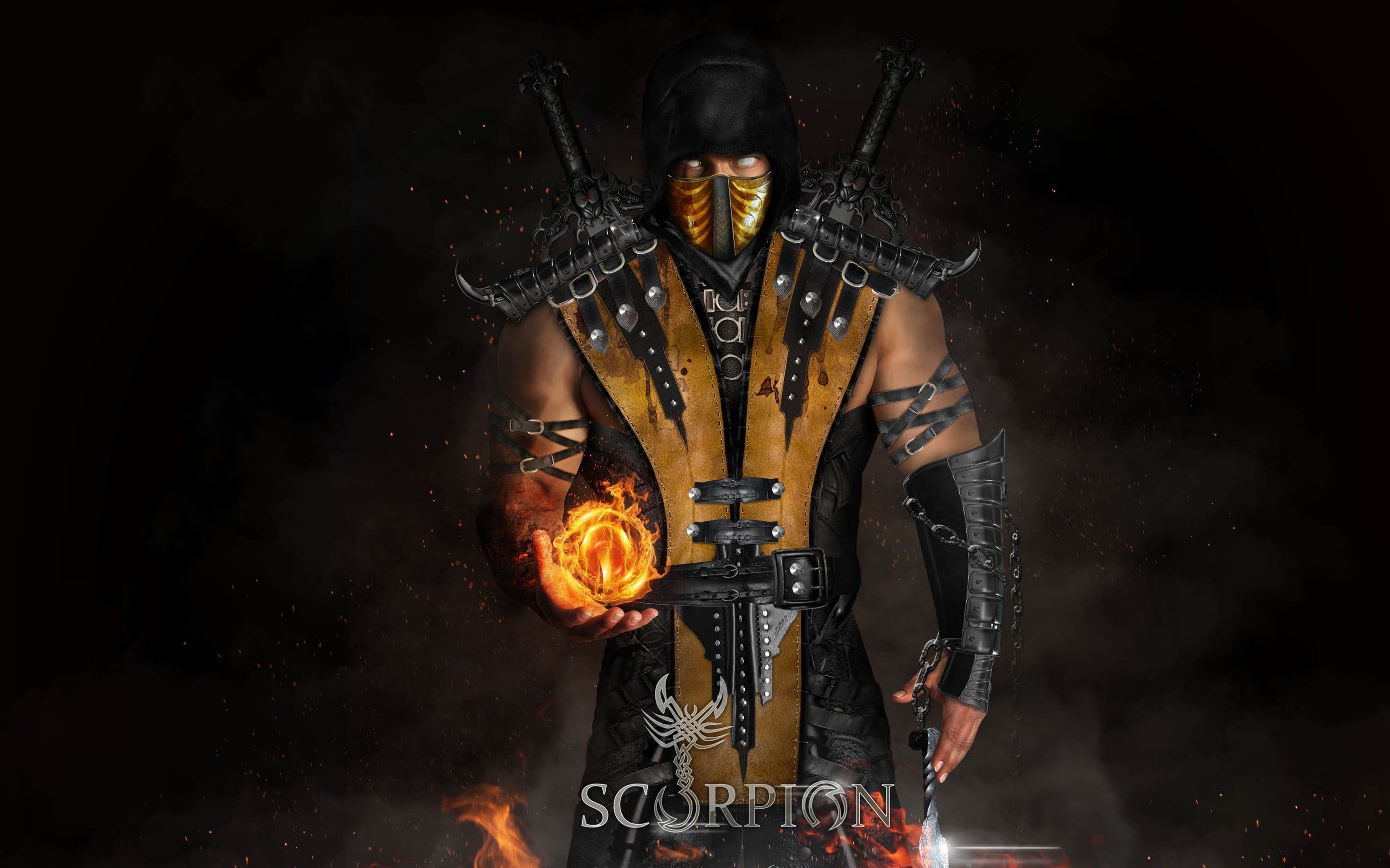 Scorpion from Mortal Kombat illustration Scorpion (character) Mortal Kombat video games K #wallpap. Scorpion mortal kombat, Mortal kombat x, Pc games wallpaper
