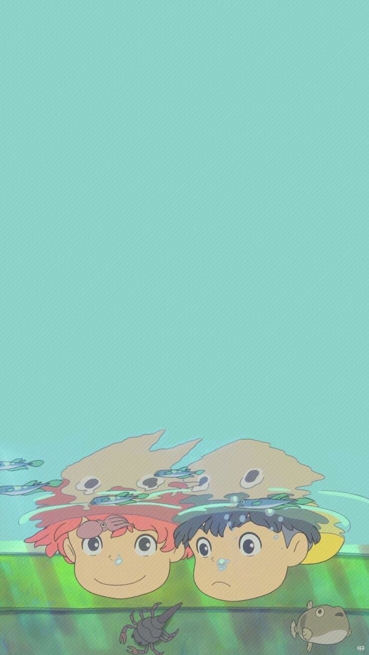 By going: BY GANI studio ghibli wallpaper & background / Studio Ghibli Ponyo iPhone. Studio ghibli background, Studio ghibli movies, Ghibli artwork