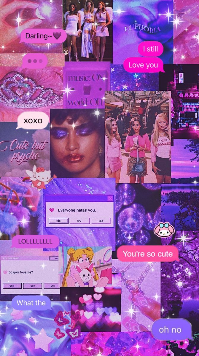 pink and purple y2k aesthetic wallpaper