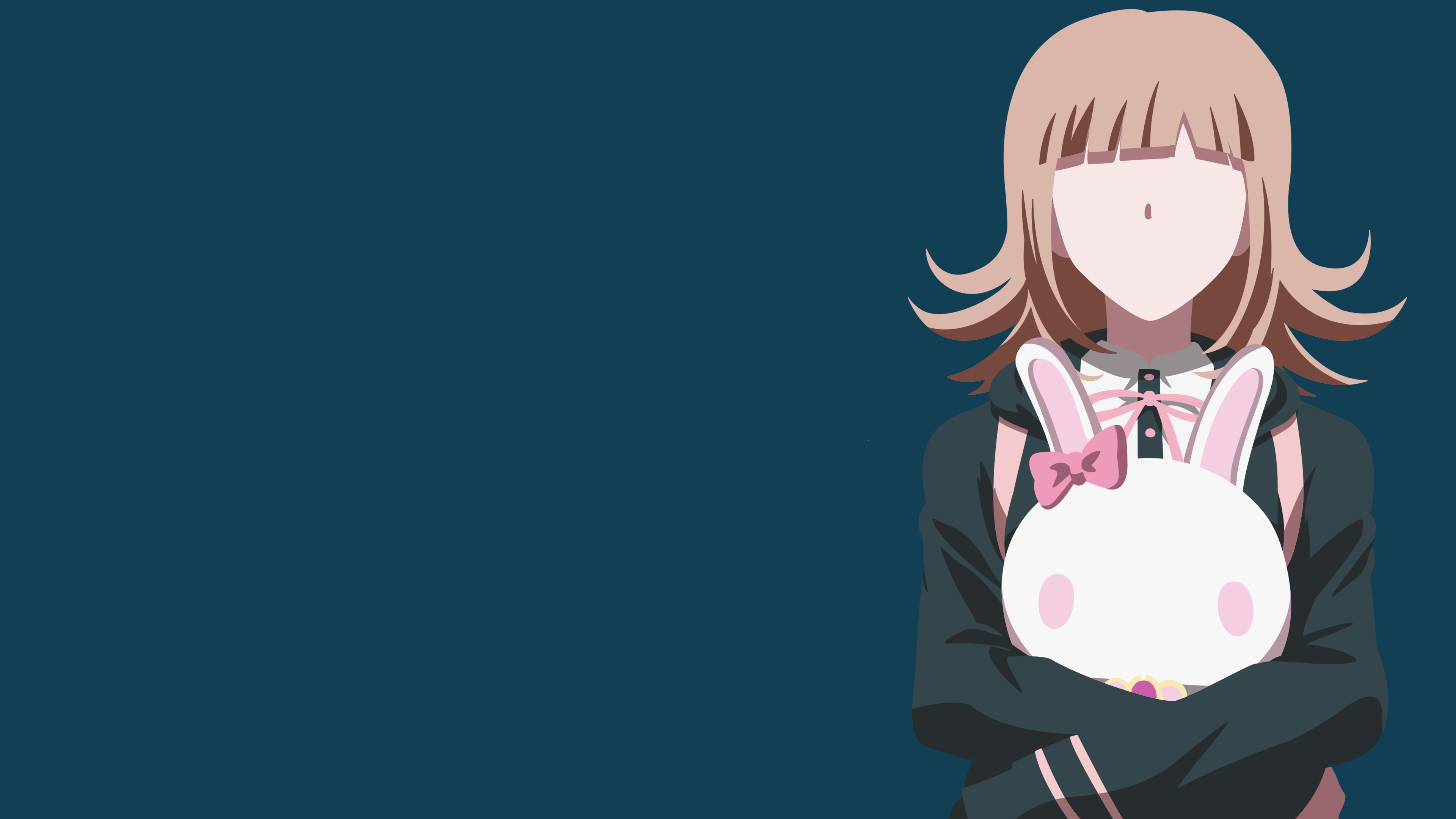 Chiaki Nanami 4K Minimalist Desktop Wallpaper (Both her original colors and her School colors)