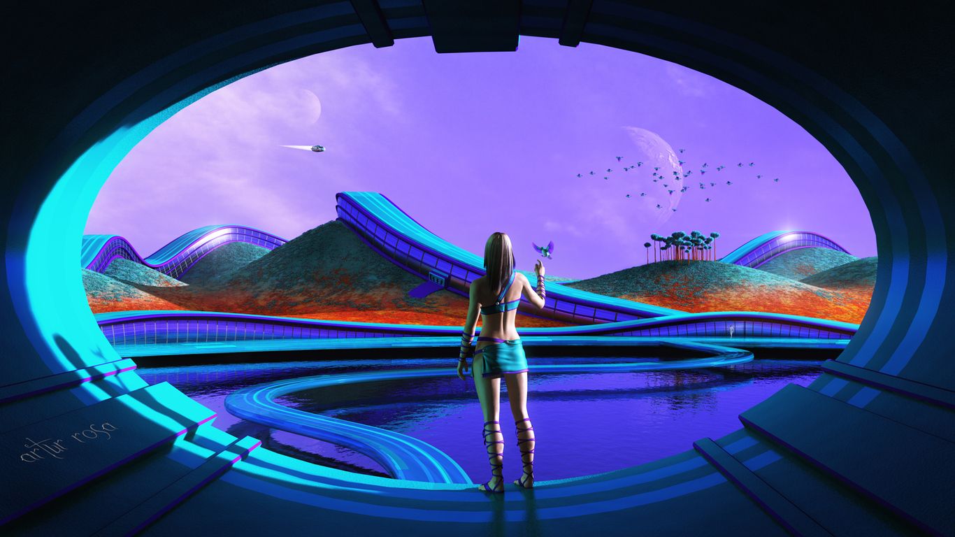 The Rolling Hills Of The Third Moon 1366x768 Resolution HD 4k Wallpaper, Image, Background, Photo and Picture