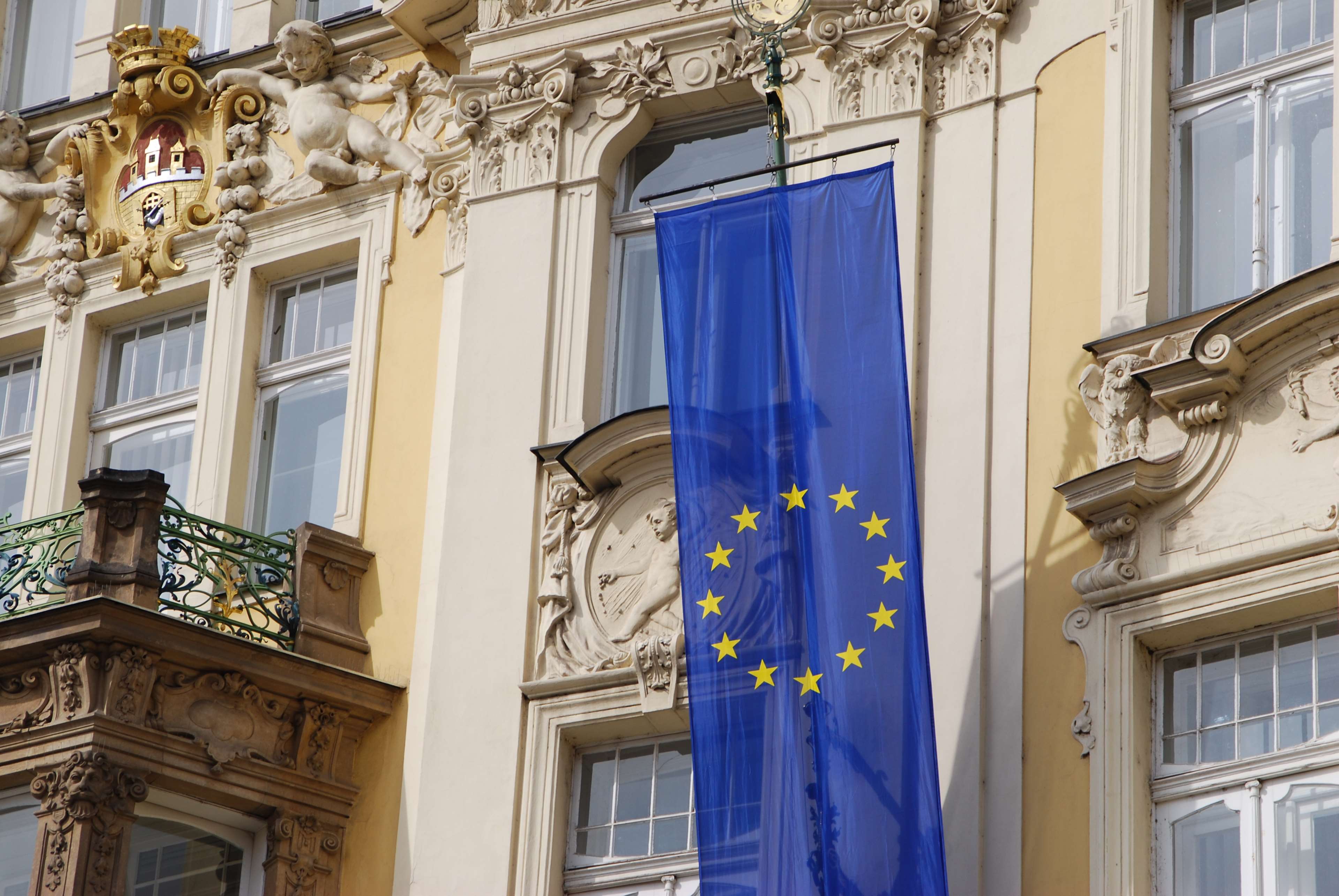 czech republic, eu, euro, europe, europe flag, european union, flag, prague 4k wallpaper