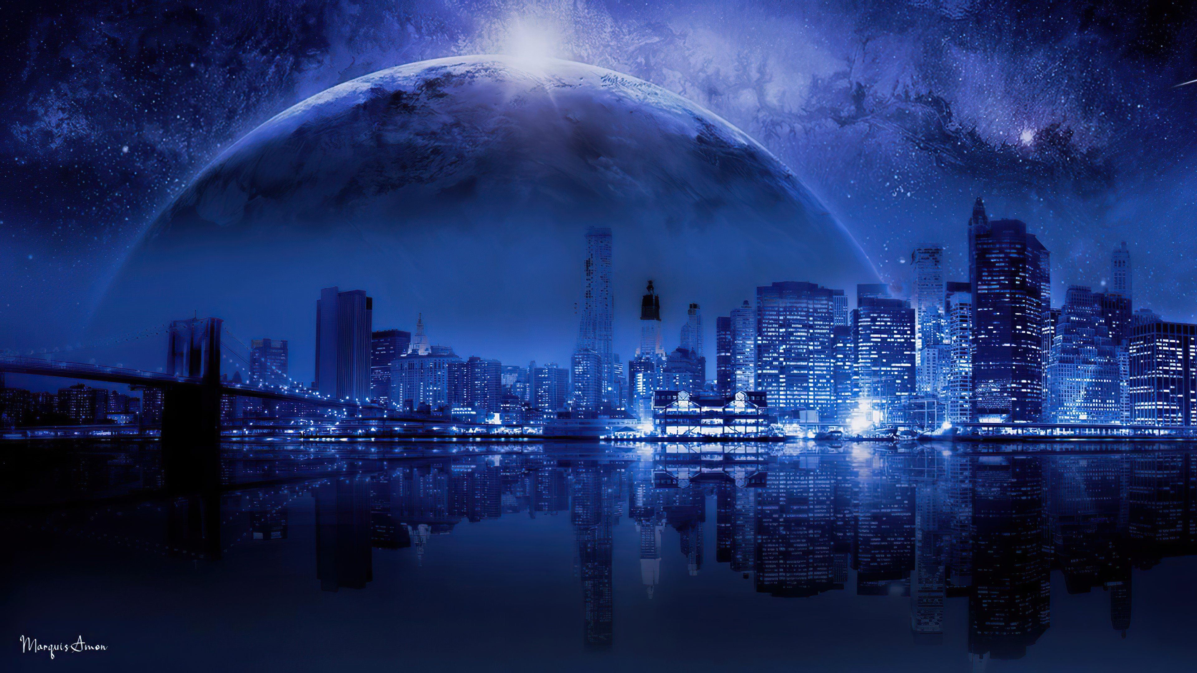 4k Cool Blue Wallpapers Wallpaper Cave