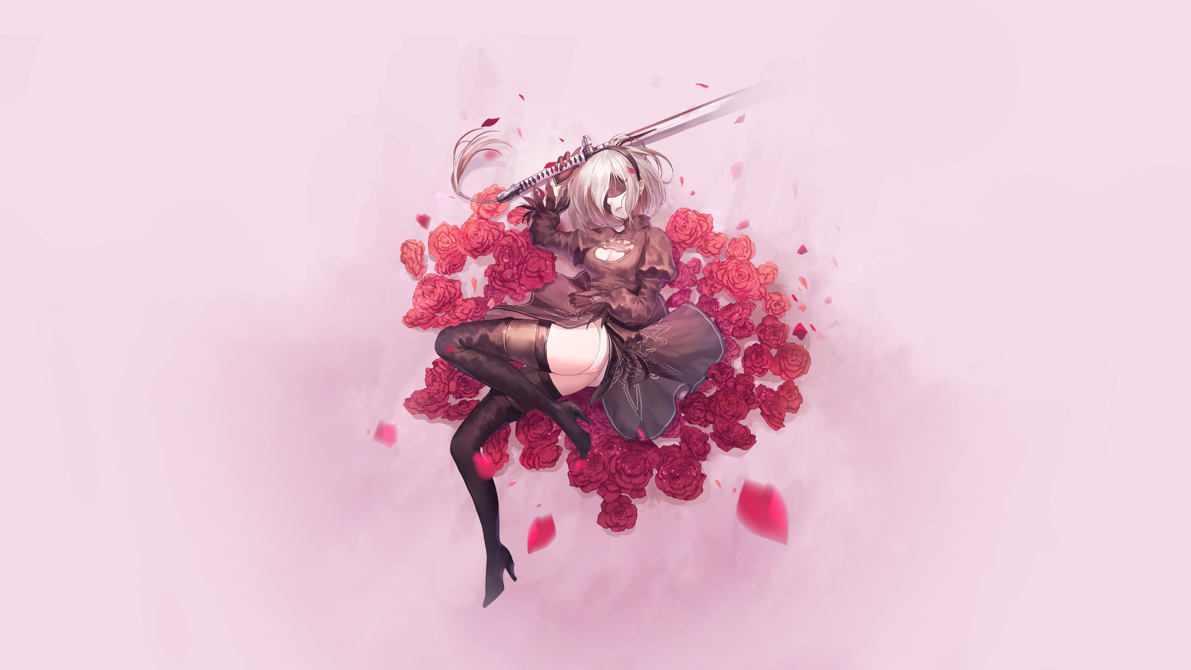 Download 3840x2400 wallpaper yorha no.2 type b, lying down, nier: automata, video game, 4k, ultra HD 16:10, widescreen, 3840x2400 HD image, background, 2263
