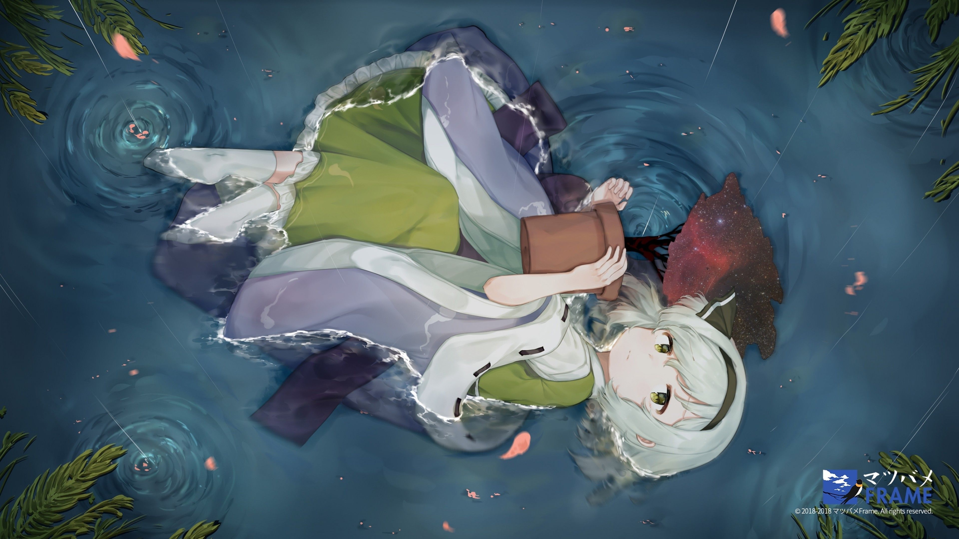 Download 3840x2160 Konpaku Youmu, Lying Down, Water, Water Drops, Underground, Touhou Wallpaper for UHD TV