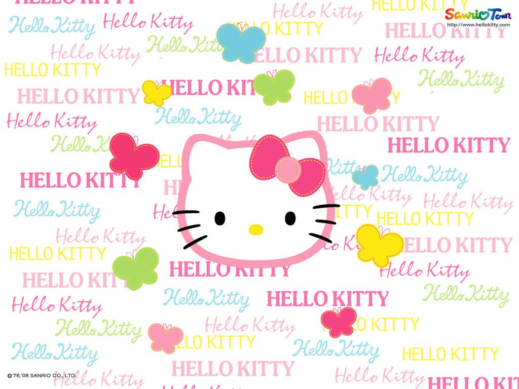 Hello Kitty Wallpaper In Bold Colors. Cute Kawaii Resources