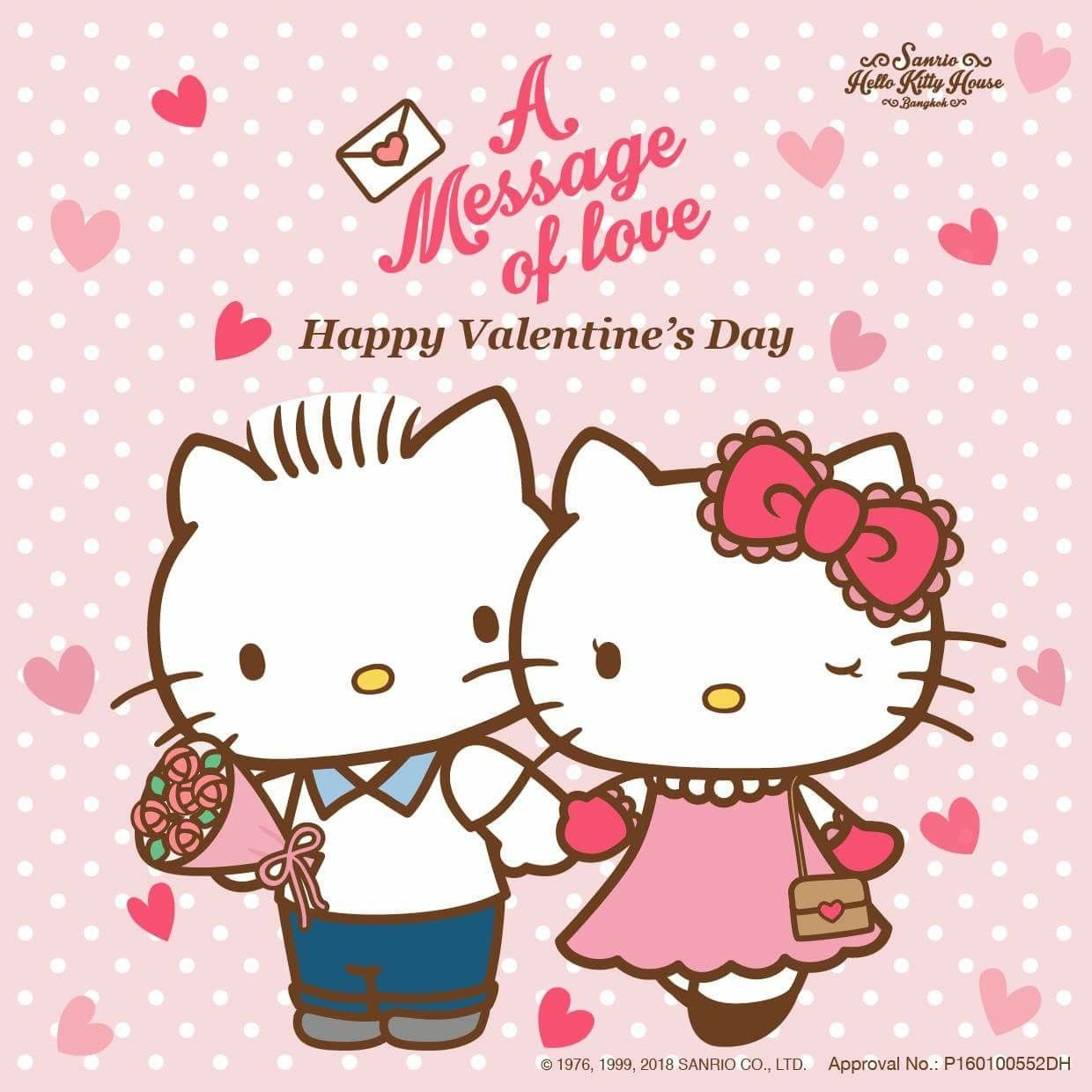 Happy Valentine's Day!♥. Hello kitty printables, Hello kitty art, Hello kitty picture