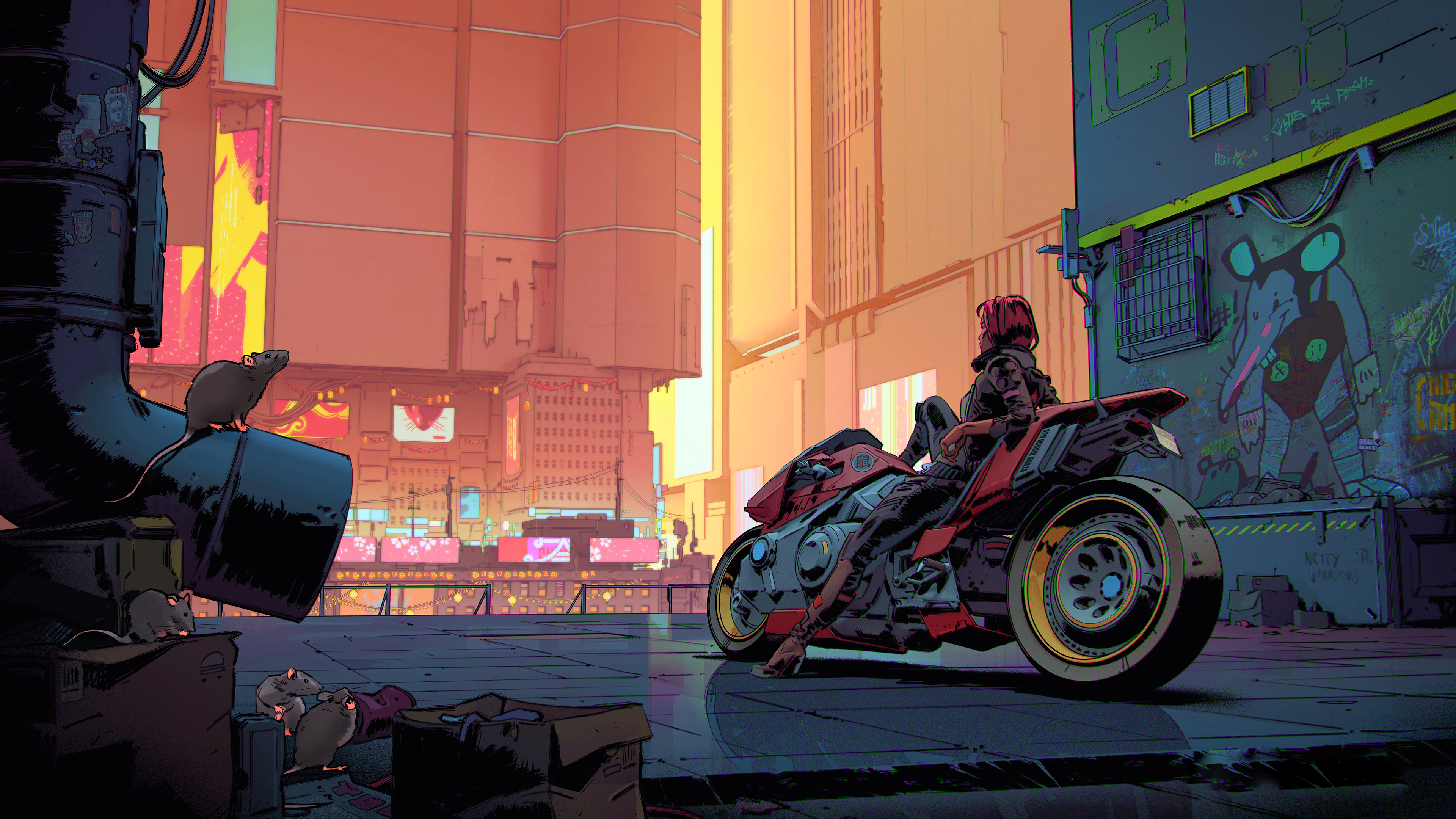 Yaiba Kusanagi Motorbike in Cyberpunk 2077 [4K]