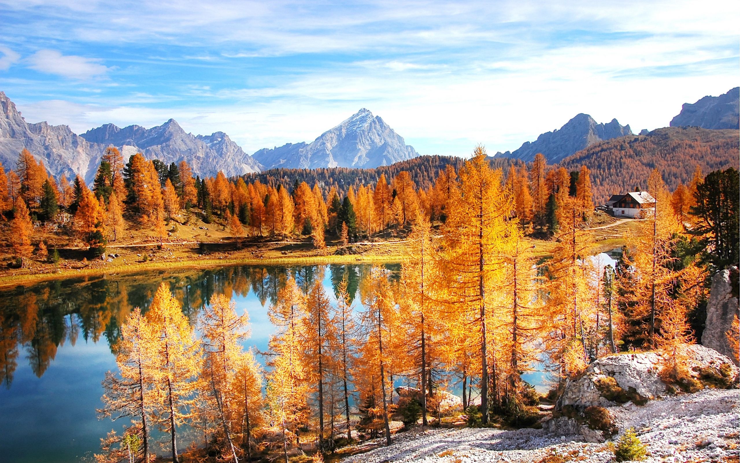 Desktop Wallpaper Dolomites, Mountains, Forest, Lake, 4k, HD Image, Picture, Background, Fe1e0e