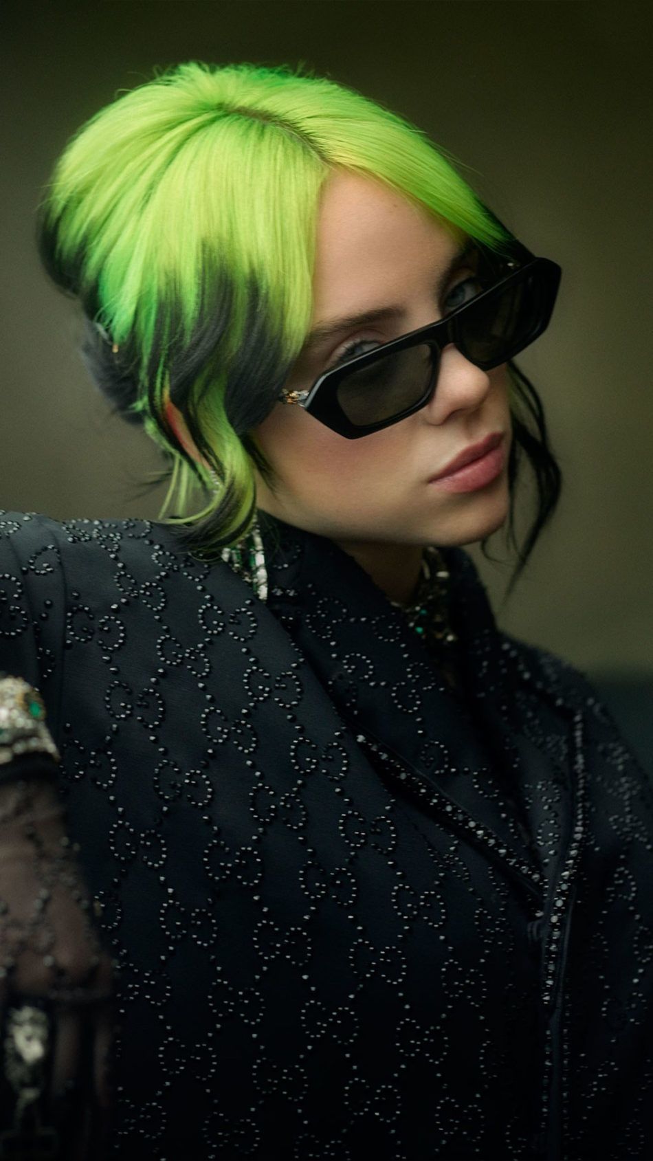 Singer Billie Eilish Green Hair 4K Ultra HD Mobile Wallpaper. Green hair, Billie eilish, Billie