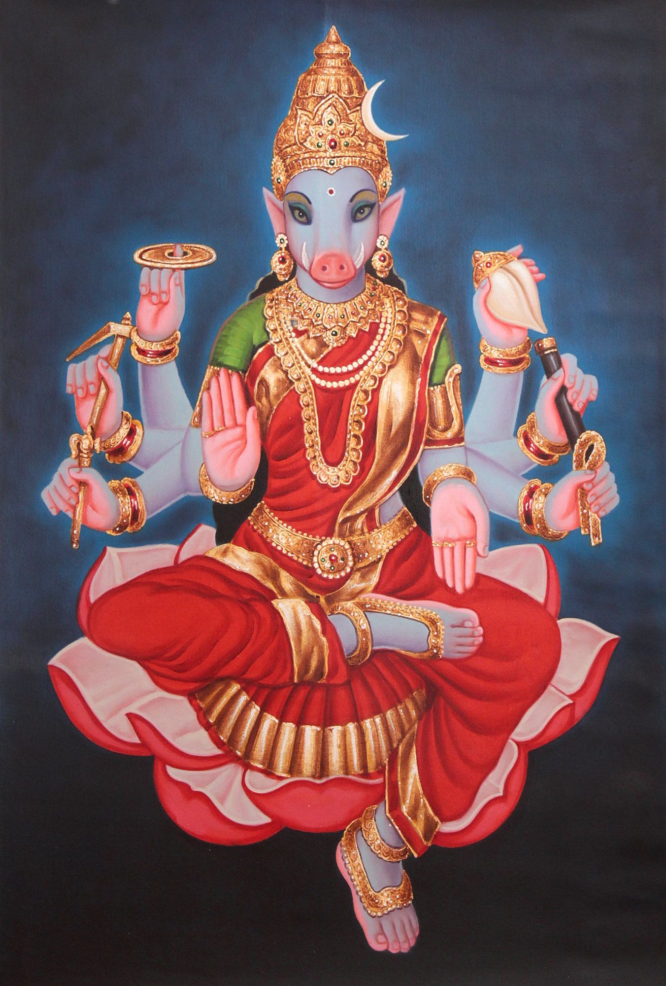 Goddess Varahi. Kali goddess, Shakti goddess, Durga goddess