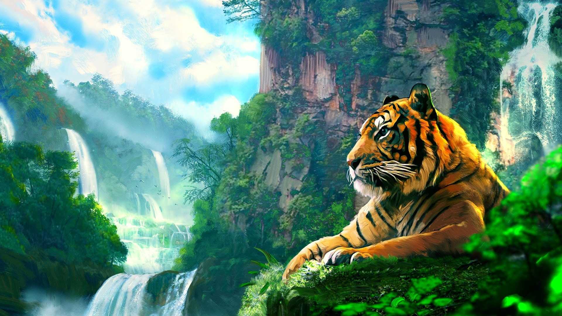 Aesthetic Tiger Wallpaper Free HD Wallpaper