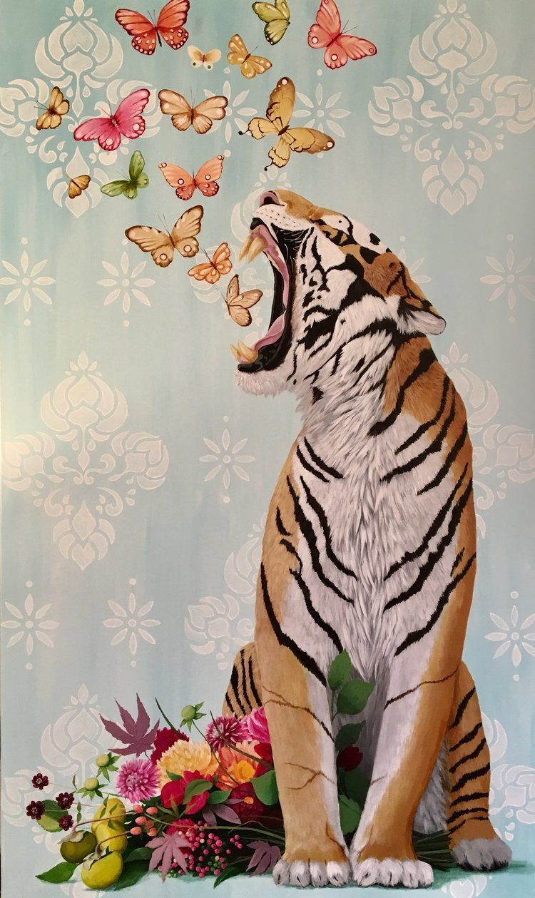 Tiger Loves Color by Heather Gauthier. Tiger art, Art, Art wallpaper