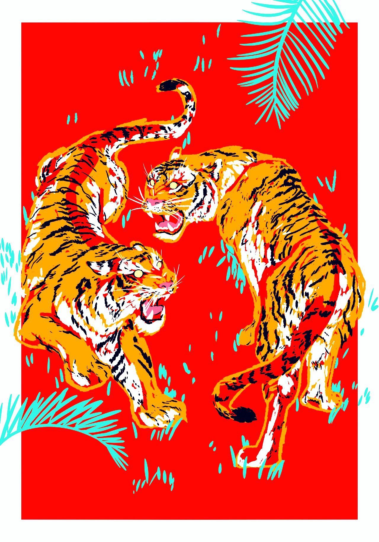 Tiger Aesthetic Art